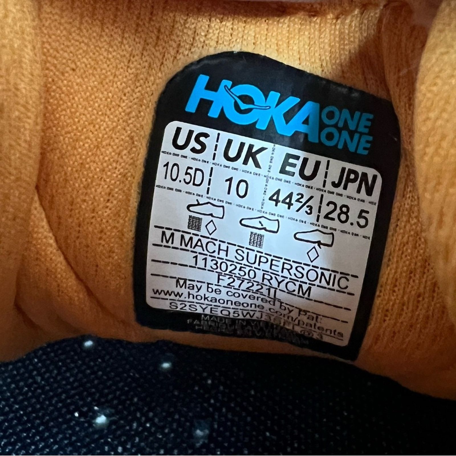 Hoka Hoka One Mach Supersonic Mens 10.5D Orange Running Sneakers Size US 10.5 / EU 43-44 - 10 Thumbnail