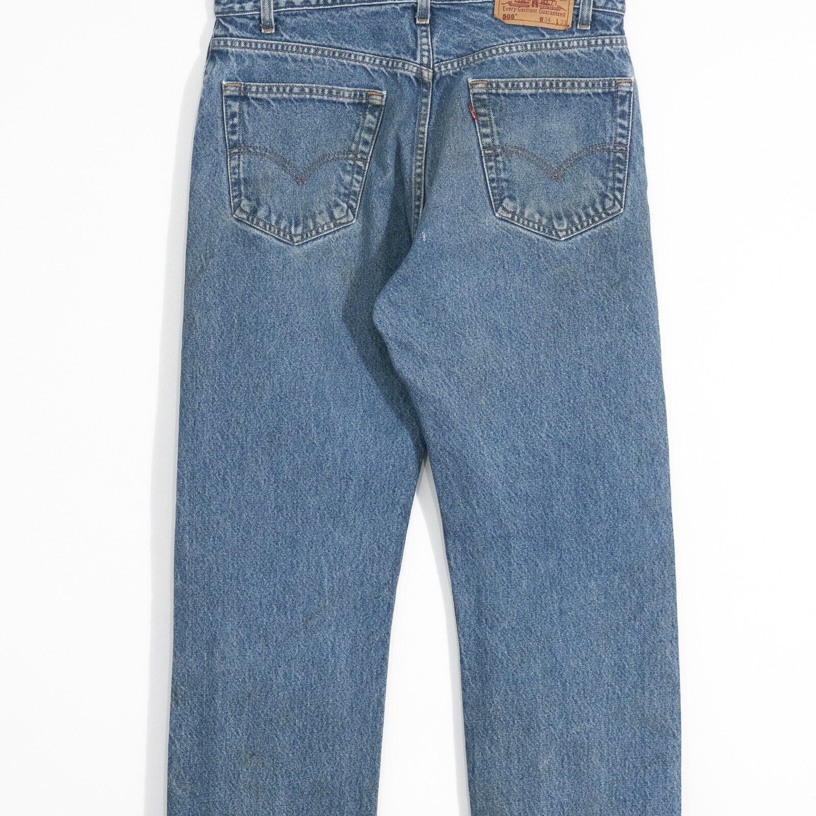 Levi's Vintage 90s Levis 505 Jeans 33x32 Faded Distressed Straight Size US 33 - 7 Thumbnail