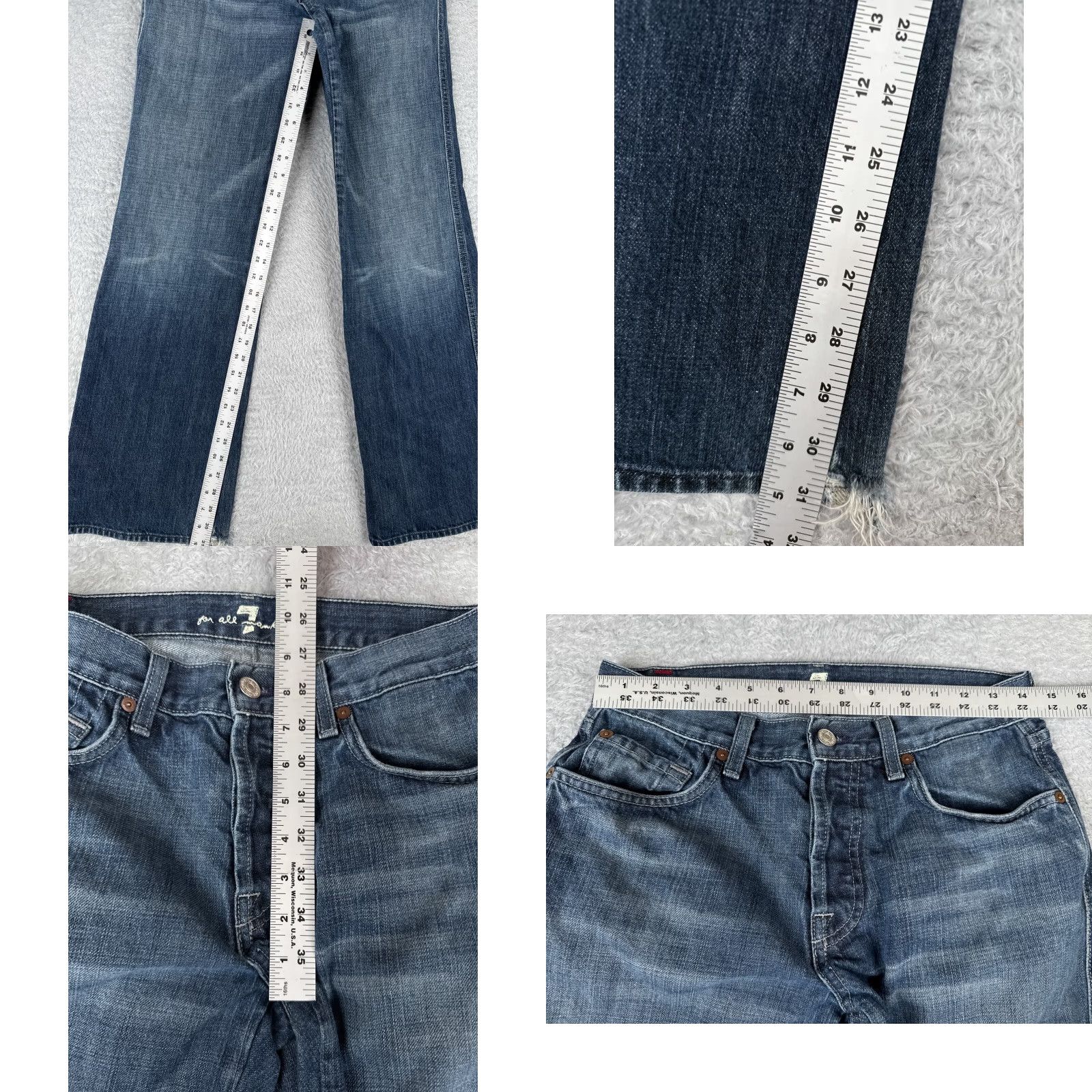 7 For All Mankind VINTAGE 7 For All Mankind Womens Jeans Bootcut Cotton Blend Blue 2000s Size 30 Women Size 30" / US 8 / IT 44 - 8 Thumbnail