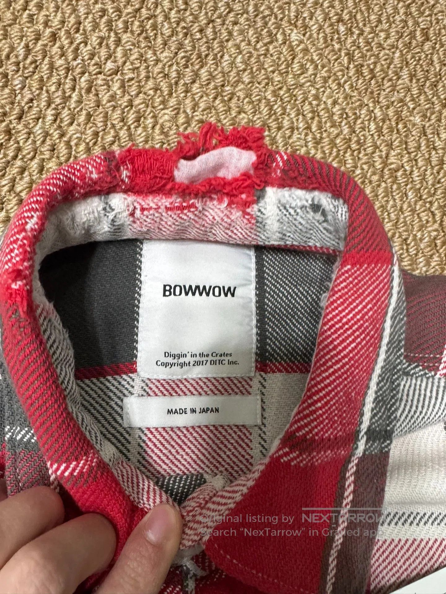Atelier & Repairs BOW WOW Distressed Flannel Shirt. Size US M / EU 48-50 / 2 - 3 Thumbnail