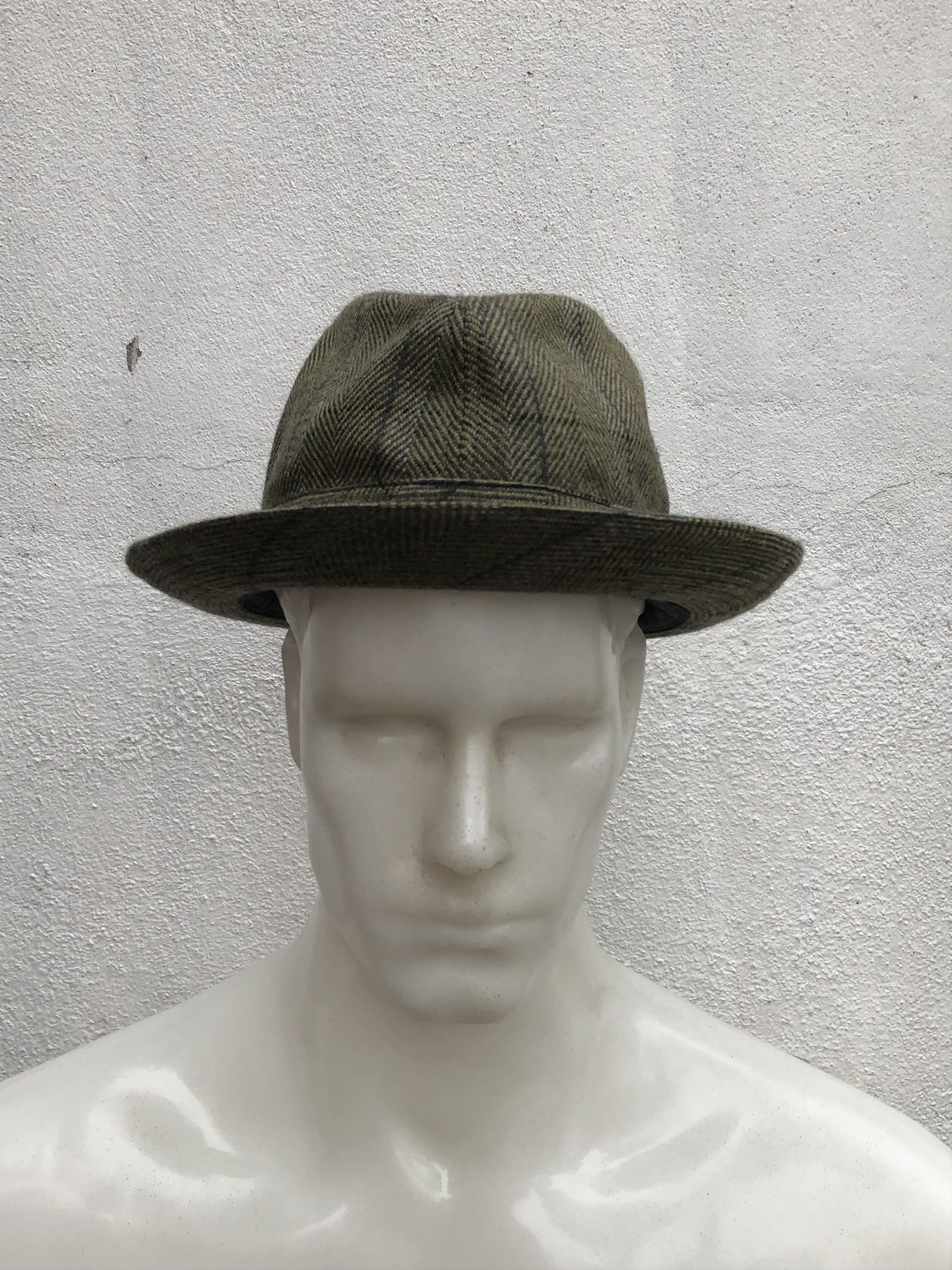Designer Vintage Knox New York Wool Houndstooth Fedora Hat (Size L) Size ONE SIZE - 1 Thumbnail