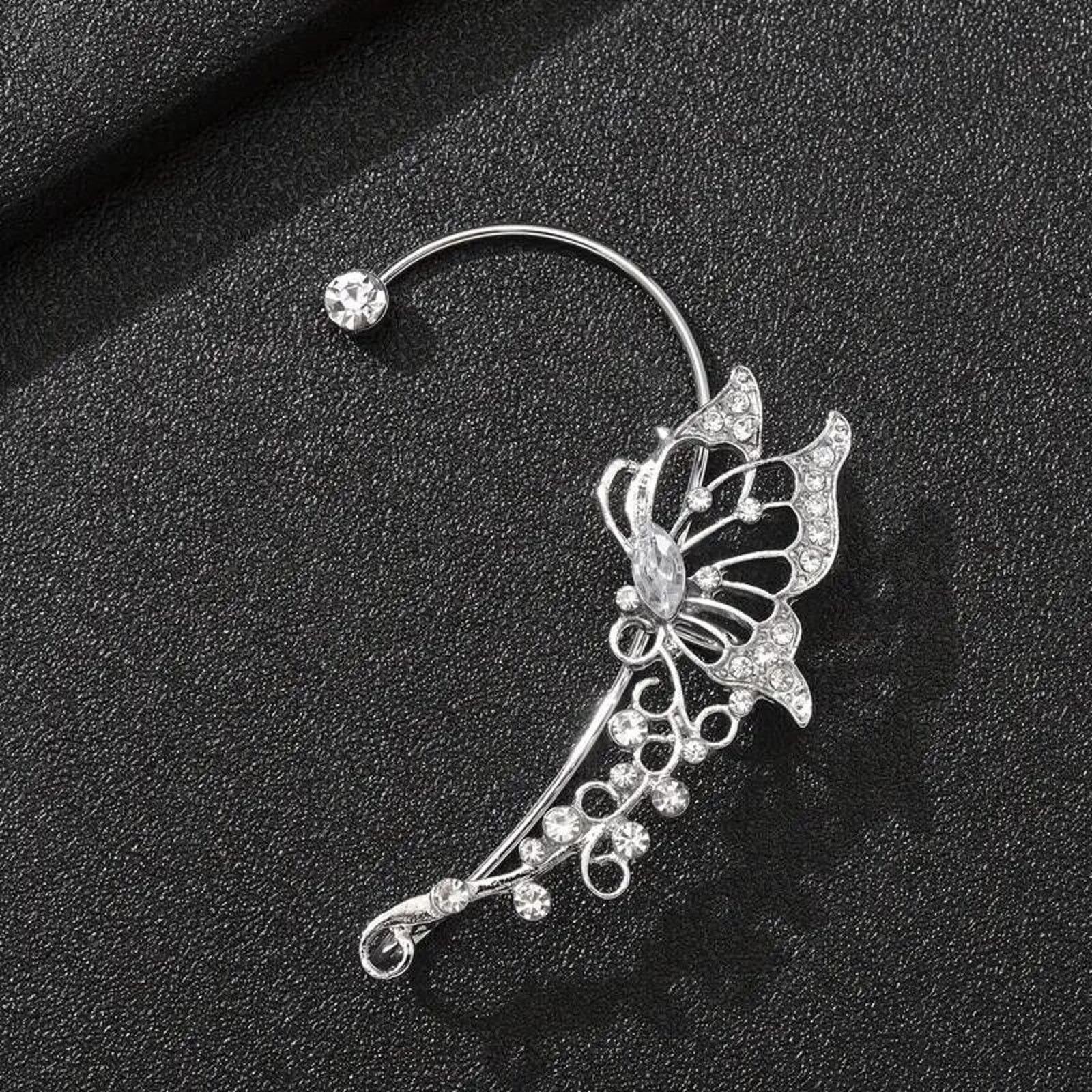 Other Butterfly Earrings • Wrap-Around Over Ear •Zircon • Left Ear Size ONE SIZE - 3 Thumbnail