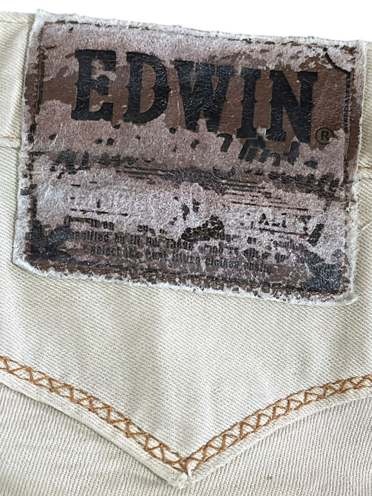 Edwin × Japanese Brand Vintage Edwin Tan Exclusive Vintage Distressed Denim Size US 35 - 6 Thumbnail