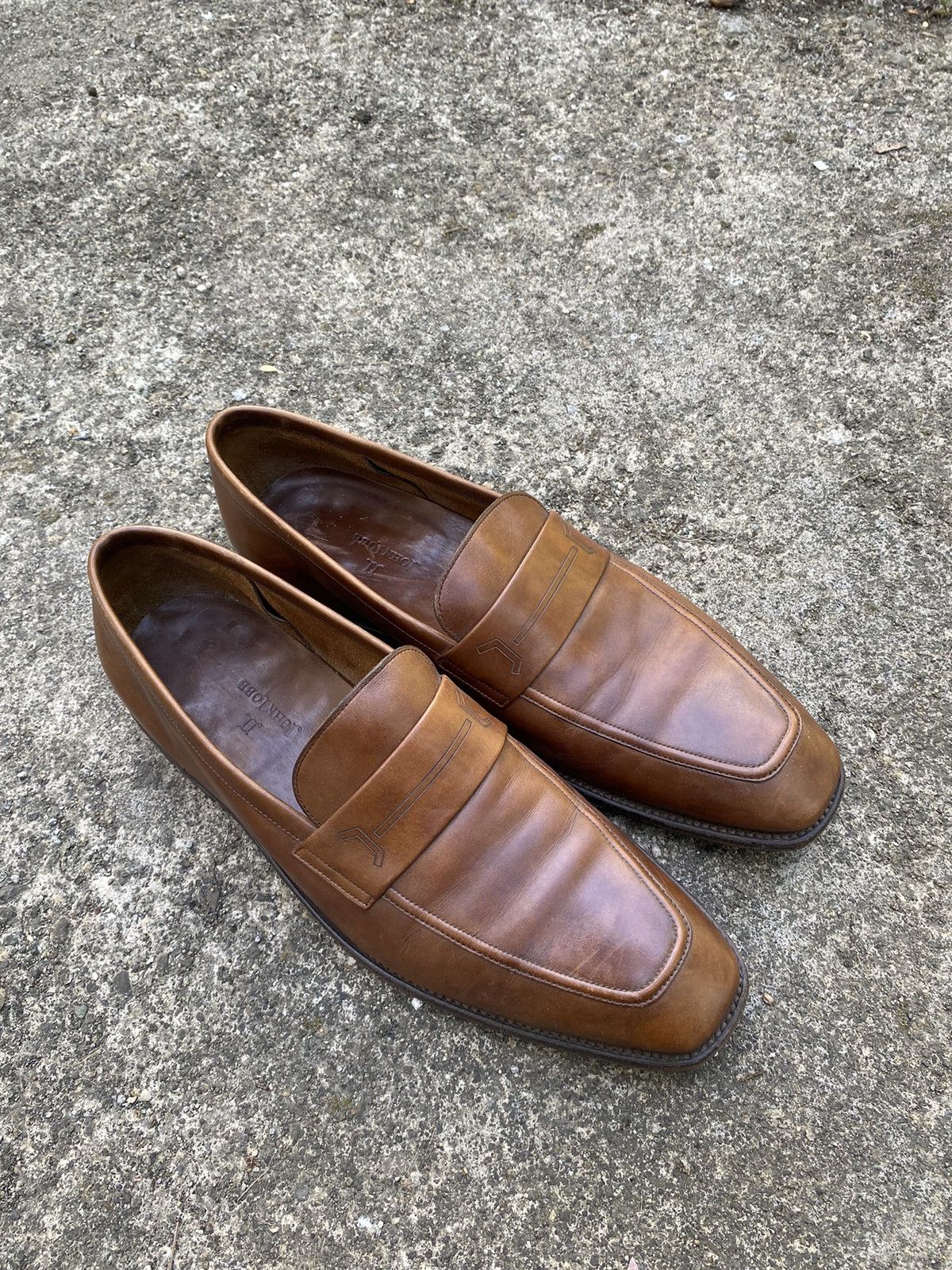 John Lobb Kipling brown leather museum calf loafers 8E Size US 8 / EU 41 - 3 Thumbnail