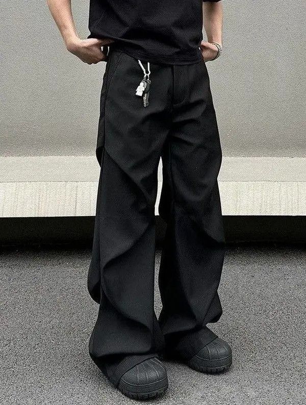 VIBE Cleanfit Wide Baggy Pleated Flared Pants Size US 32 / EU 48 - 5 Thumbnail