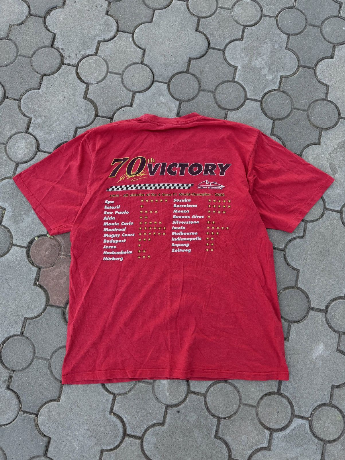 Ferrari × Formula 1 × Vintage Vintage 90s Formula 1 Michael Schumacher Tee Shirt USA Size US L / EU 52-54 / 3 - 1 Thumbnail