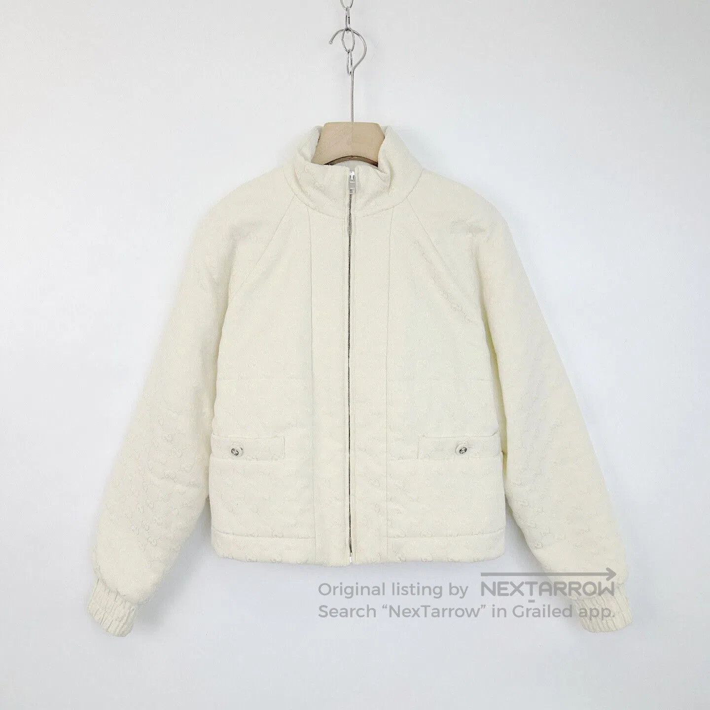 Gucci white gucci double g logo zip jacket. Size US M / EU 48-50 / 2 - 1 Thumbnail