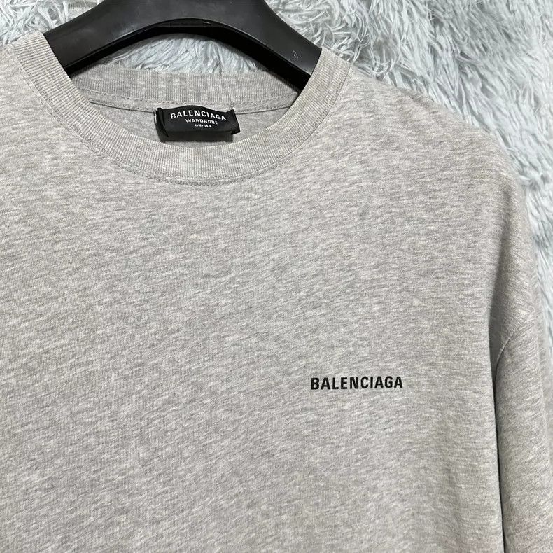 Balenciaga Balenciaga Front and back Logo short sleeve T-shirt grey Size US M / EU 48-50 / 2 - 4 Thumbnail