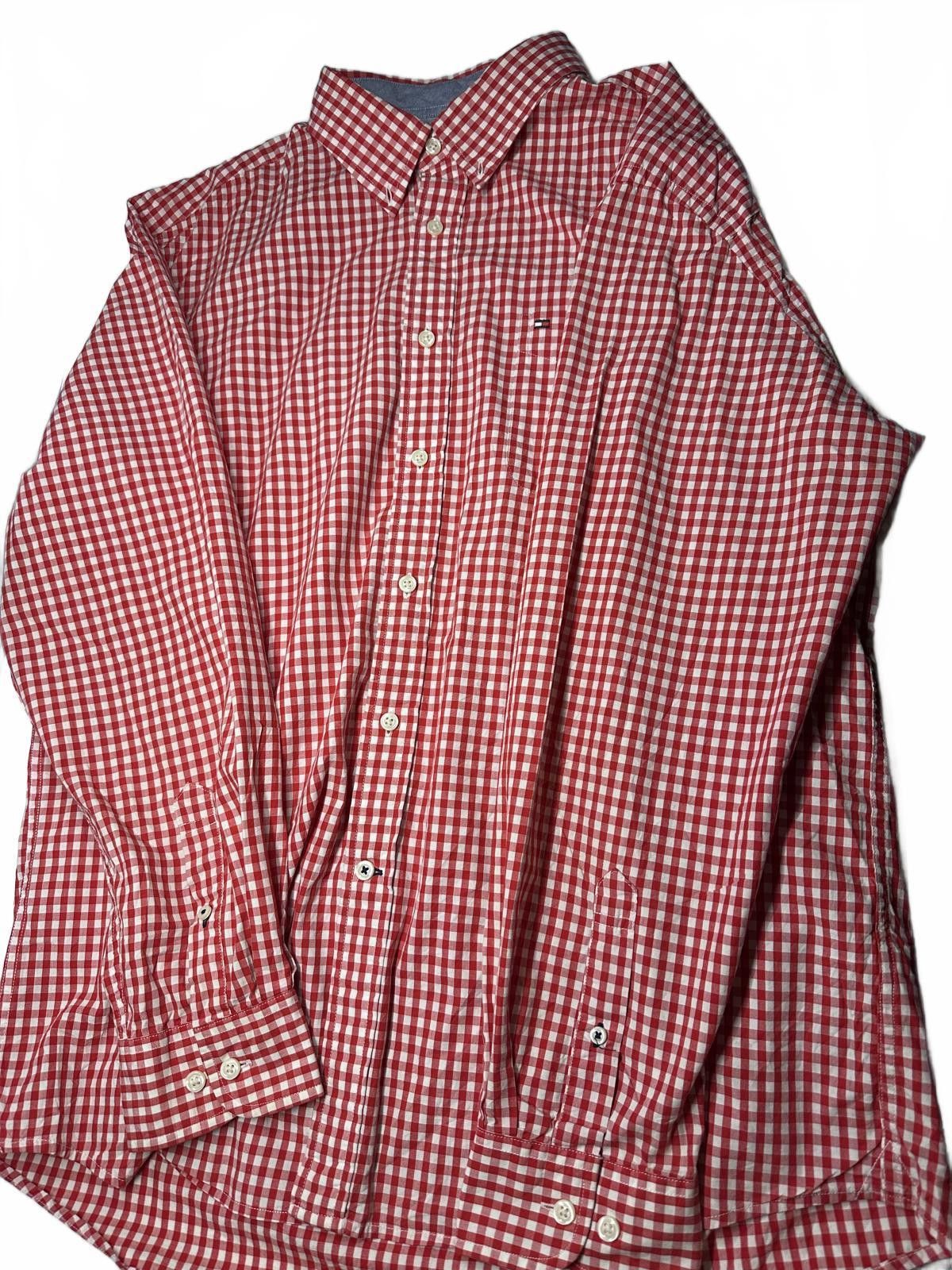 Tommy Hilfiger Tommy Hilfiger Classic Fit Red Check Shirt Size US XL / EU 56 / 4 - 4 Thumbnail