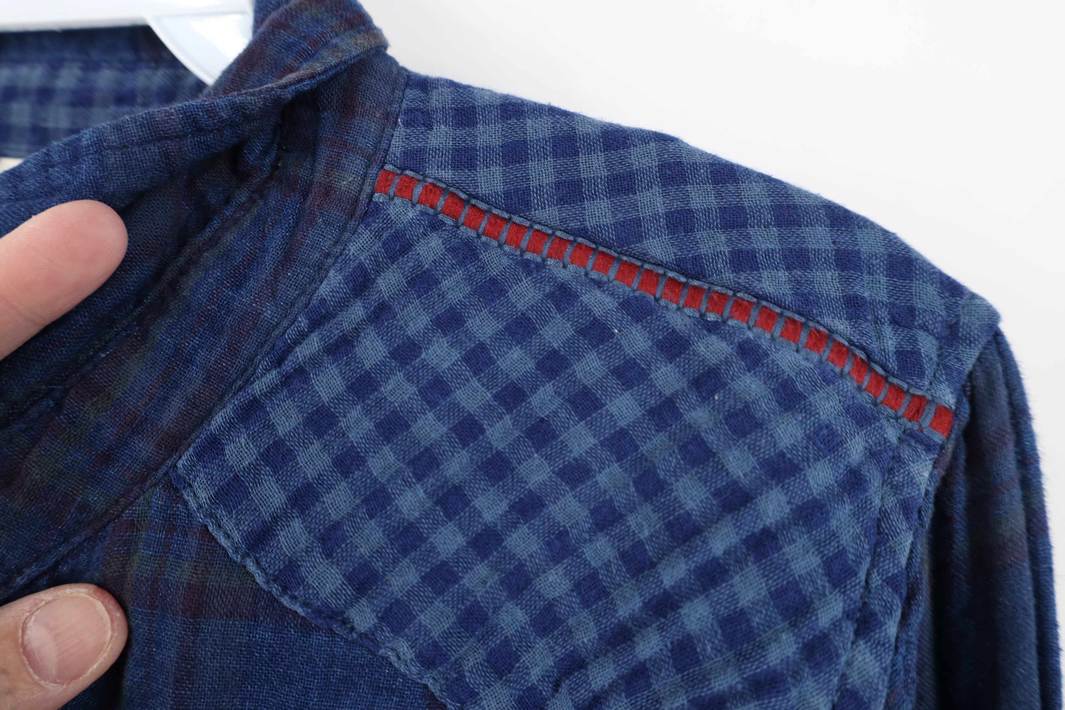Harley Davidson Vintage Harley Davidson Flannel Collared Button Shirt Size L / US 10 / IT 46 - 10 Thumbnail