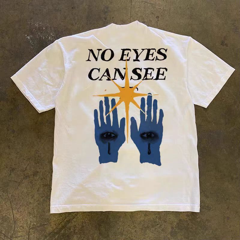 Japanese Brand White casual retro palm eye print t-shirt Size US M / EU 48-50 / 2 - 1 Thumbnail
