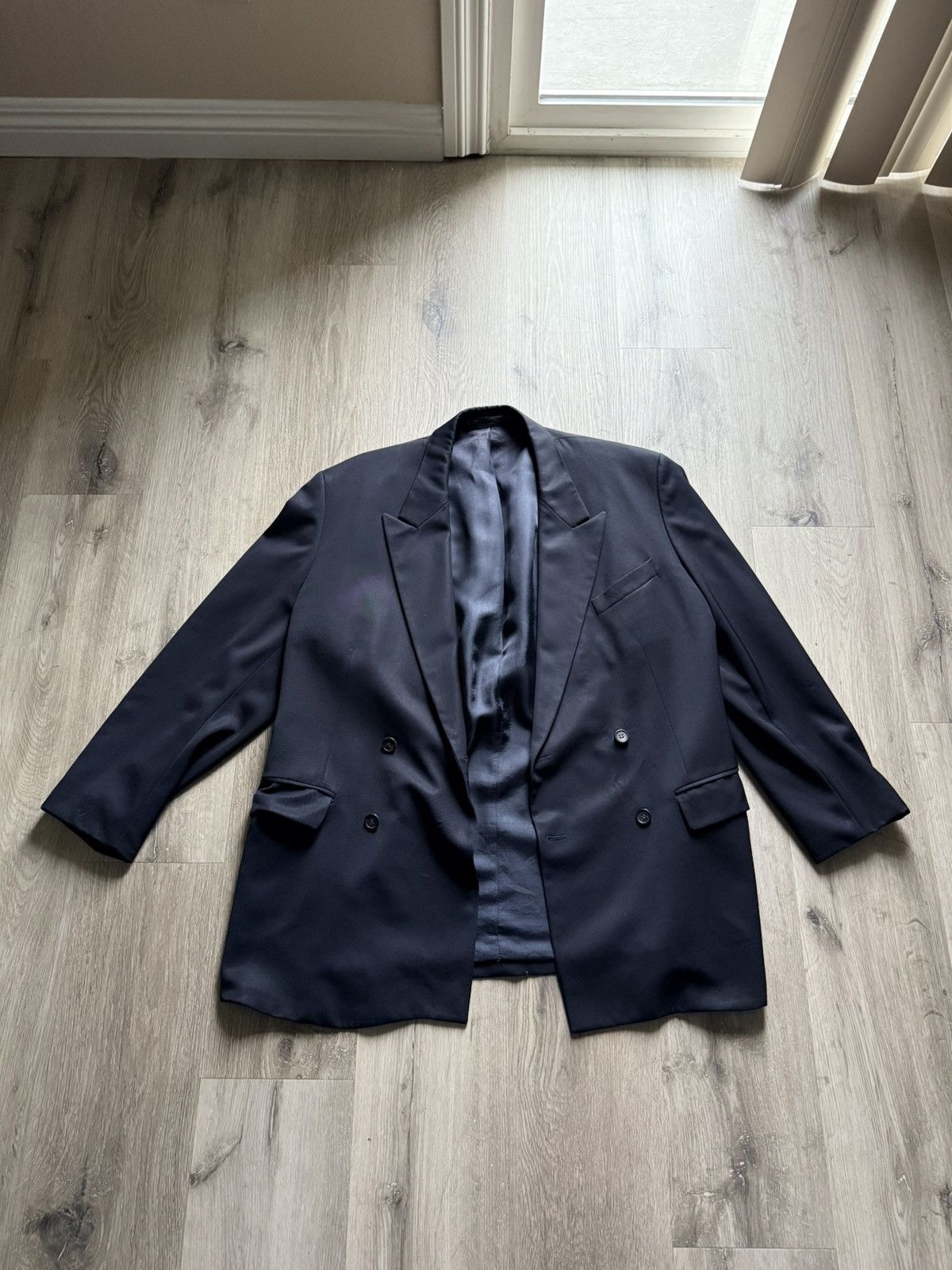 Yohji Yamamoto Yohji Yamamoto Pour Homme Vintage Blazer Navy Size US M / EU 48-50 / 2 - 3 Thumbnail
