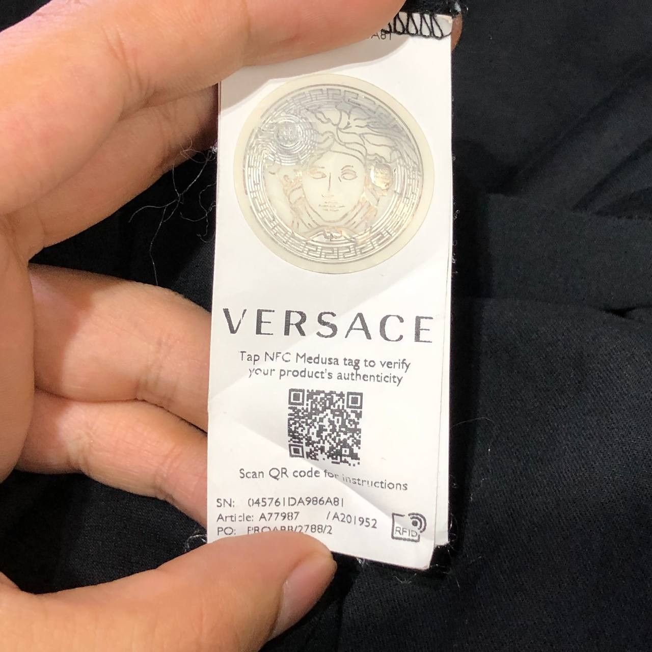 Versace Versace Medusa head crystal embellish tee Size US M / EU 48-50 / 2 - 8 Thumbnail