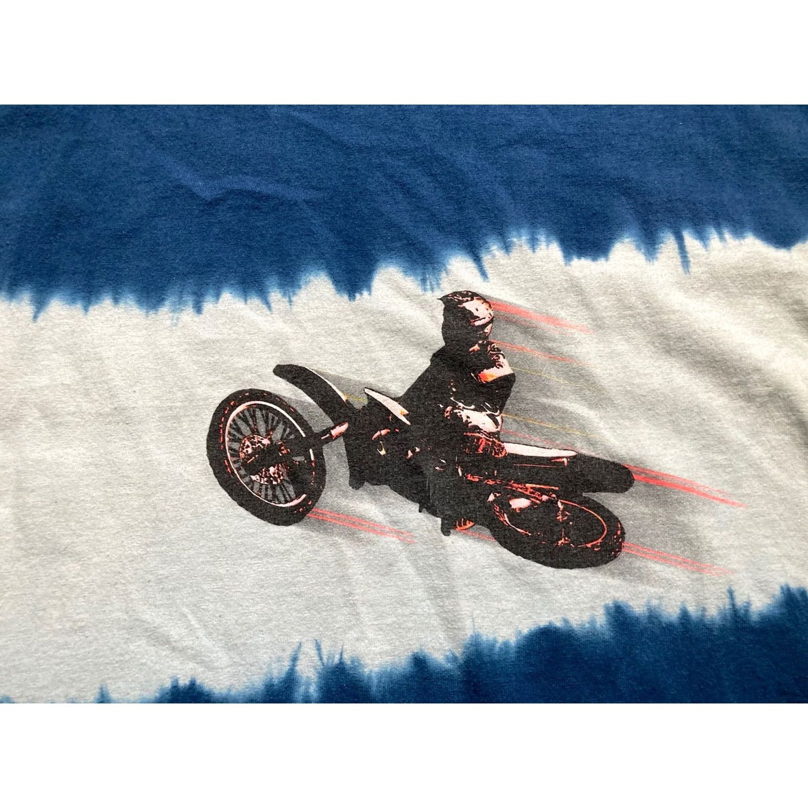 Vintage VTG Motocross Tie Dye Long Sleeve T Shirt Mens 2XL Blue Crew Neck Logo Graphic Print Cotton Regular Unbranded Motorcycle All Seasons Size US XXL / EU 58 / 5 - 4 Thumbnail