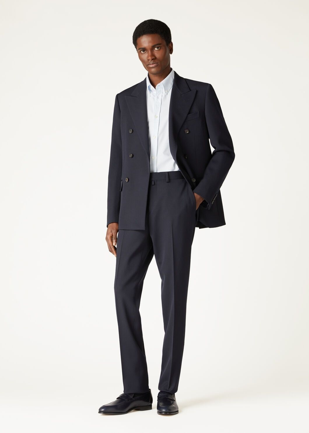 Loro Piana o1w1db10725 FAO7556 Elia Cotton Shirt in Light Blue Size US M / EU 48-50 / 2 - 2 Thumbnail