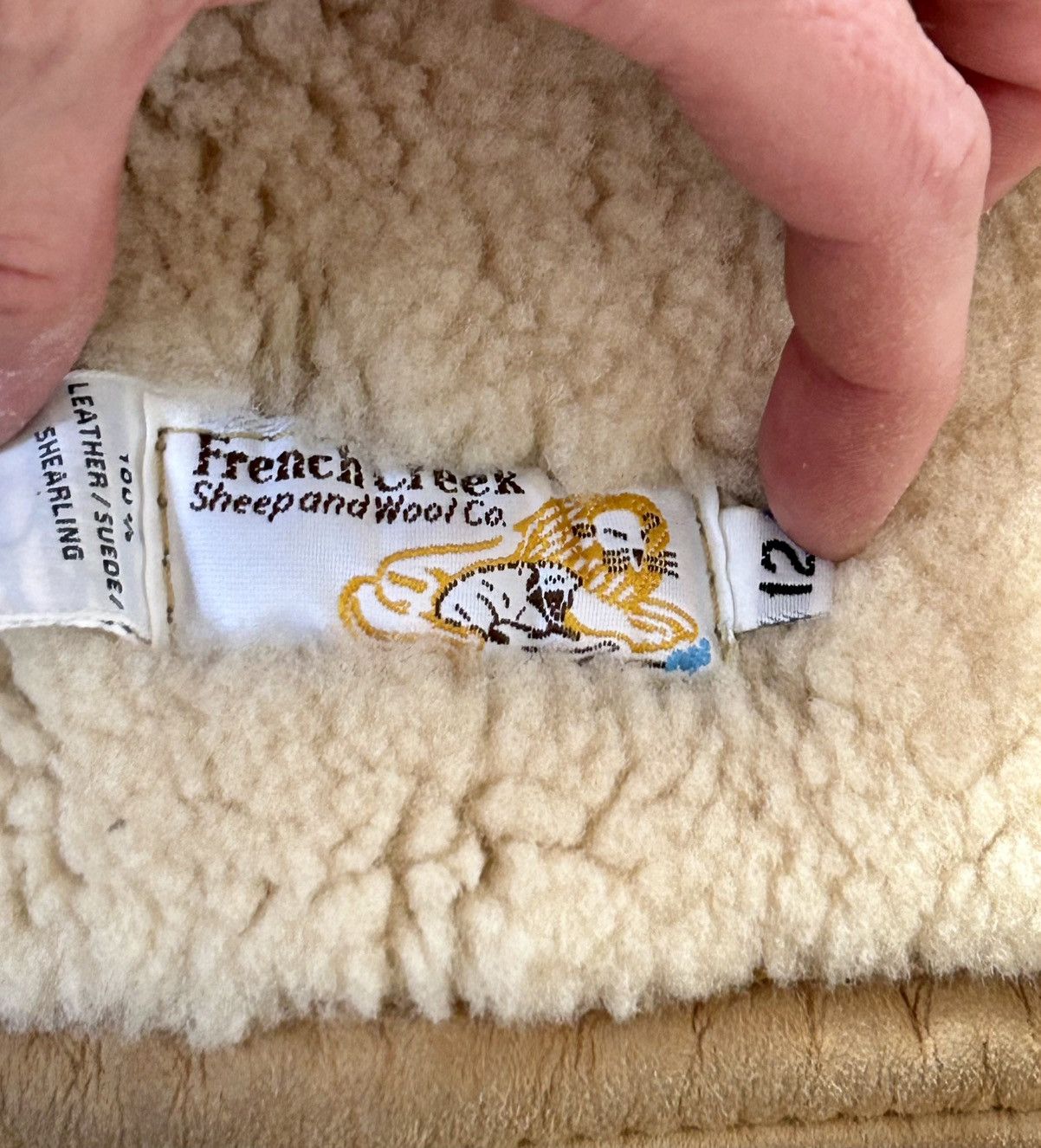 Vintage Leather Suede Shearling Coat French Creek Sheep & Wool sz 12 Size XL / US 12-14 / IT 48-50 - 6 Thumbnail
