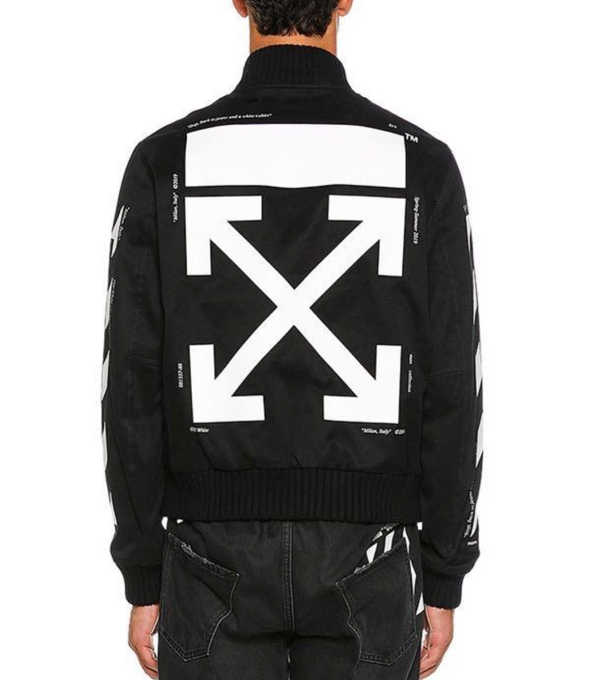 Off-White Off-White Arrow Logo Bomber Jacket Size US XL / EU 56 / 4 - 1 Thumbnail