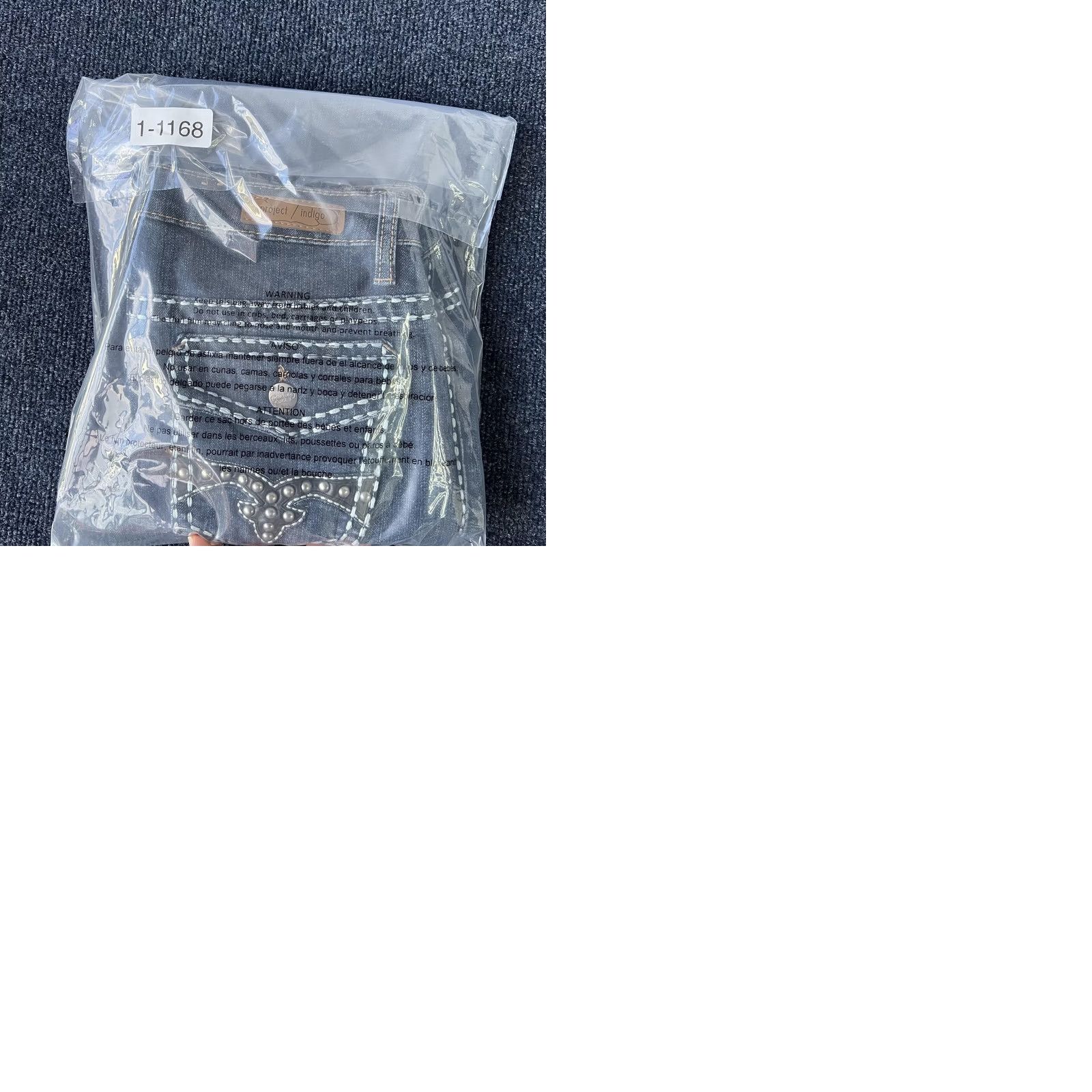 Vintage Y2K Indigo Jeans Womens 9 Blue Skinny Stretch Contrast Stitch Embellished Size 30" / US 8 / IT 44 - 9 Thumbnail