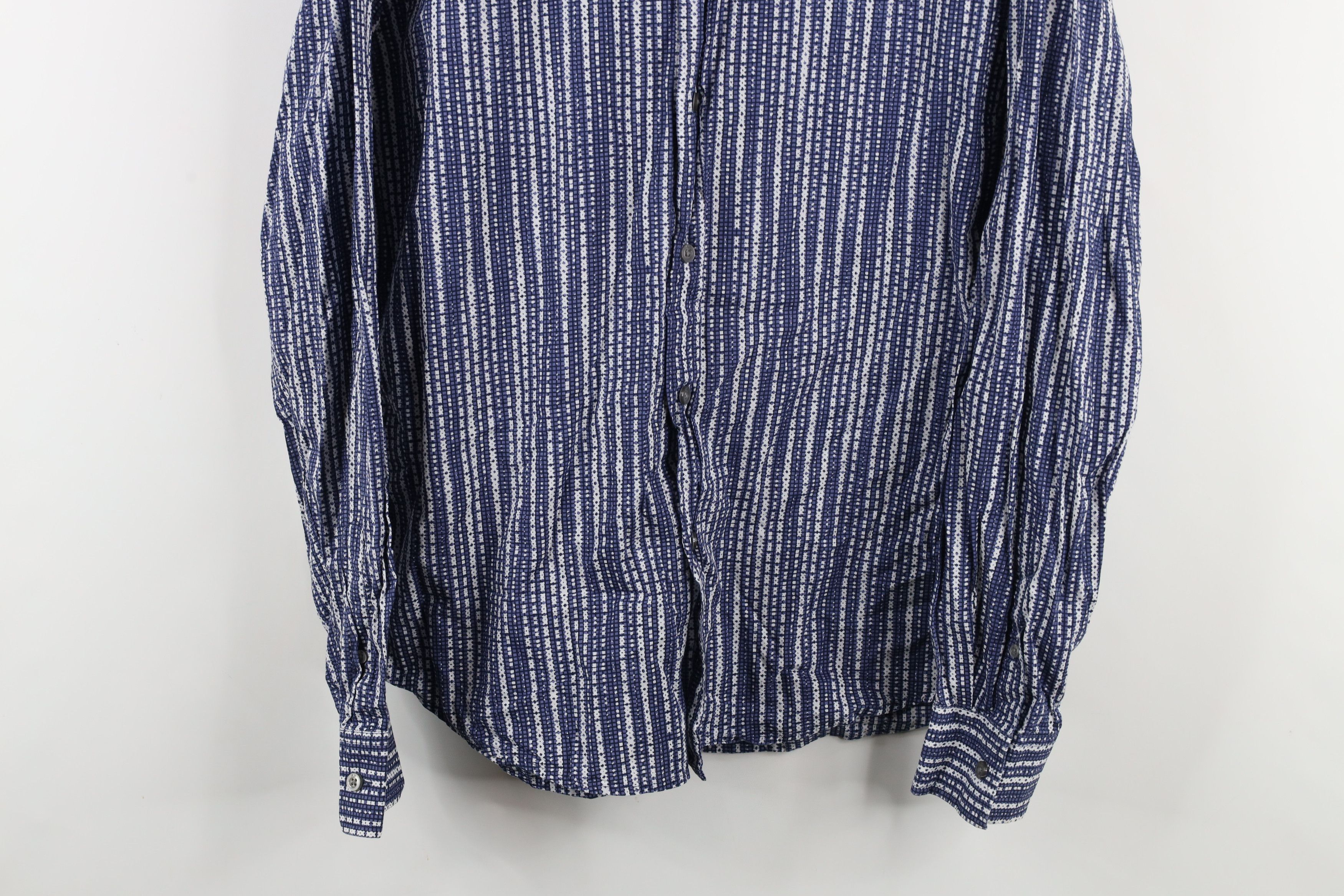 Armani Exchange × Vintage Armani Exchange Geometric Long Sleeve Collared Button Shirt Size US XL / EU 56 / 4 - 3 Thumbnail