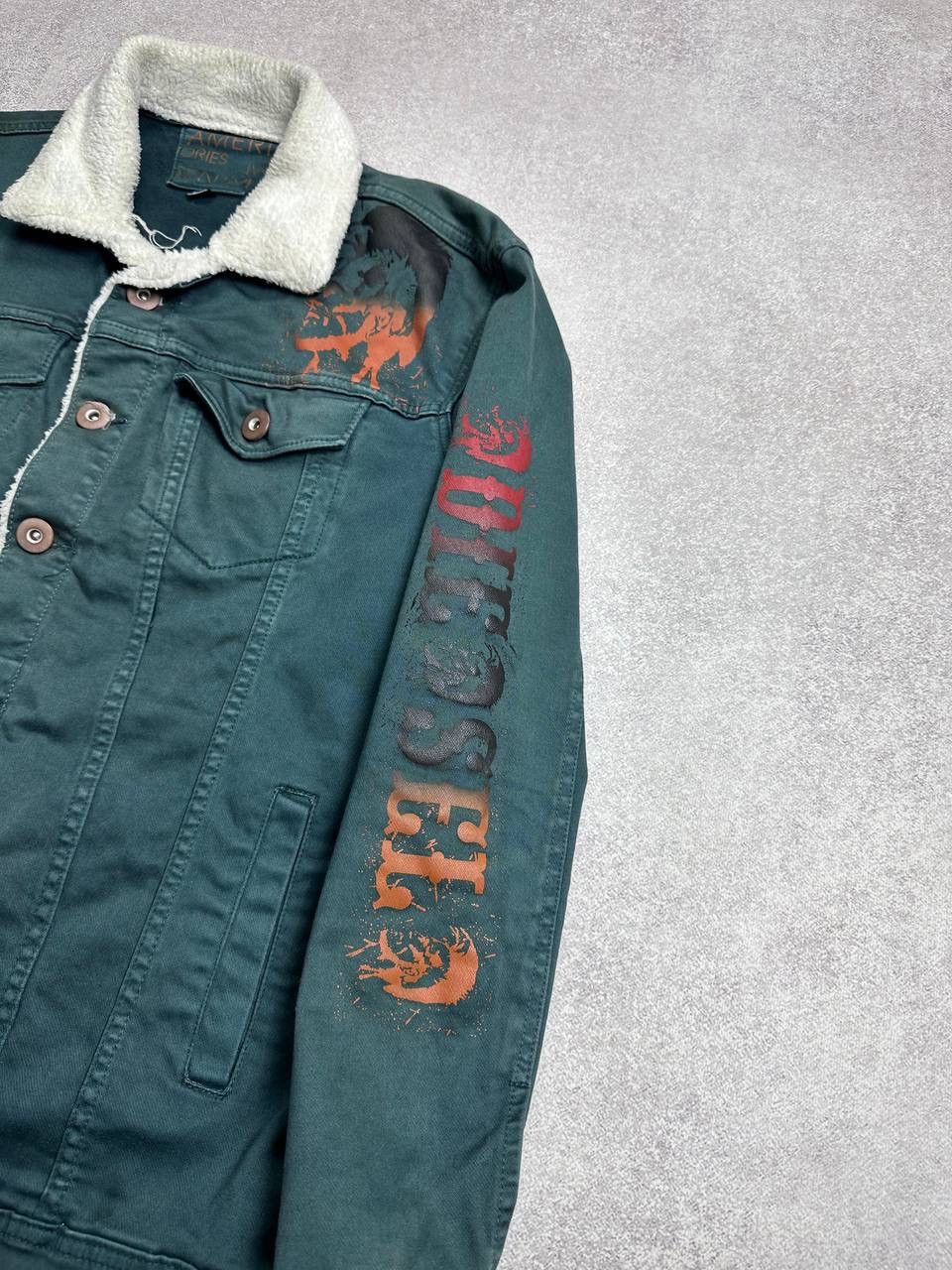 Diesel Vintage Diesel Corduroy Big Logo Sherpa Y2K Jacket XL Size US XL / EU 56 / 4 - 4 Thumbnail