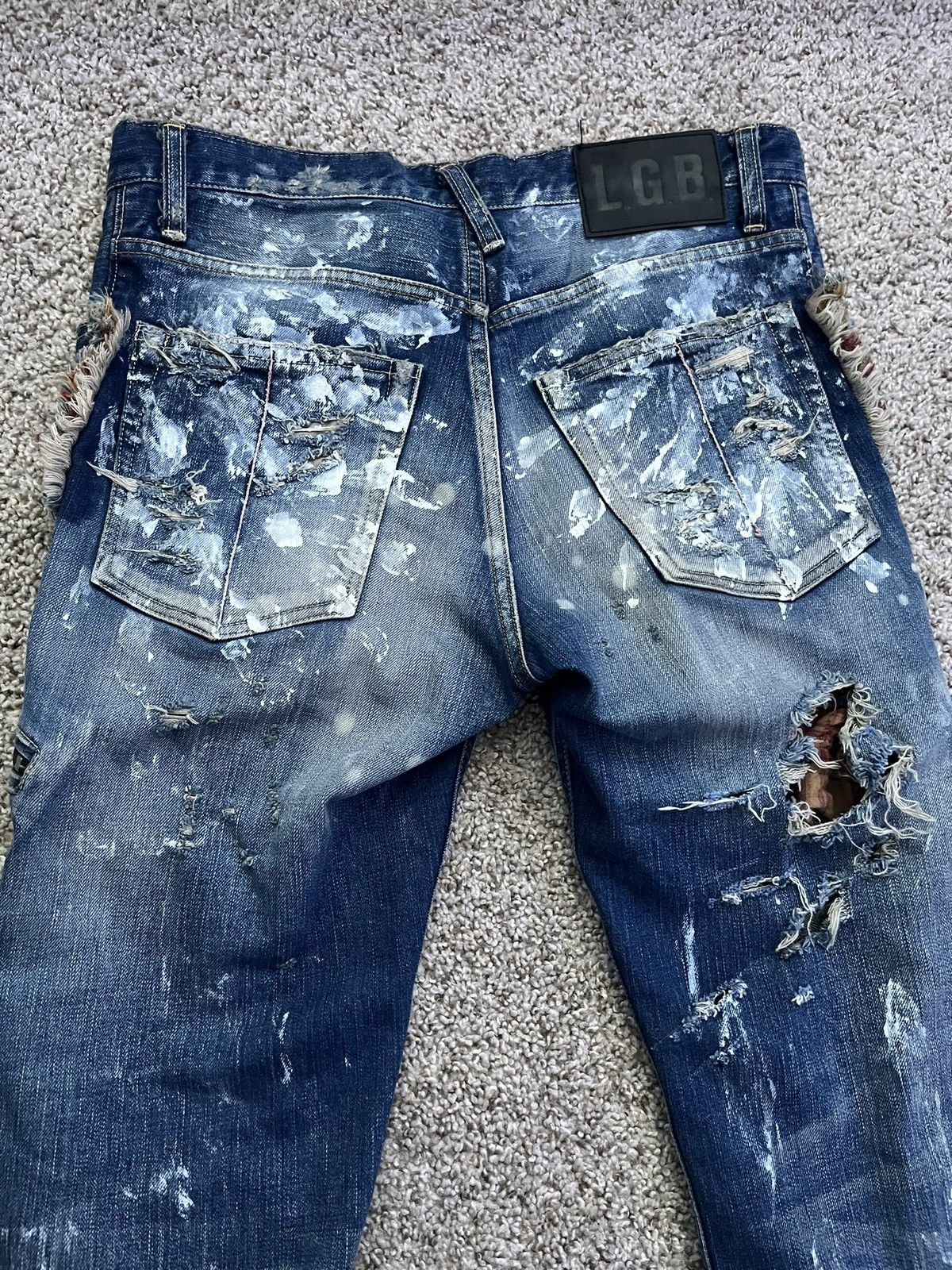 If Six Was Nine LGB Wolf painter denim crop - mudmax ifsixwasnine Size US 30 / EU 46 - 4 Thumbnail
