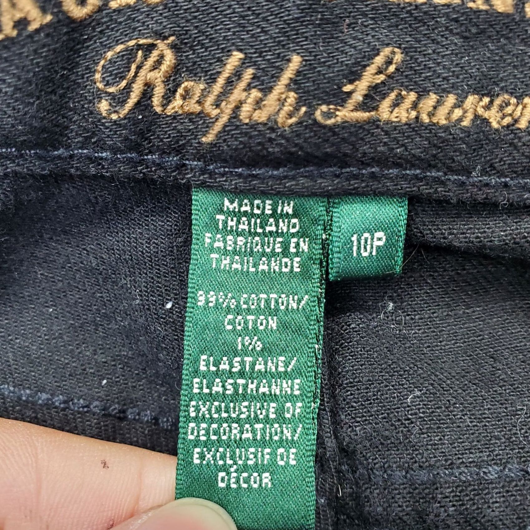 Denime Lauren Jeans Co. Jeans Womens 10P Black Denim Stretch Bootcut 5-Pocket Regular Size 10P Mens Womens Girls Boys Size 32" / US 10 / IT 46 - 7 Thumbnail