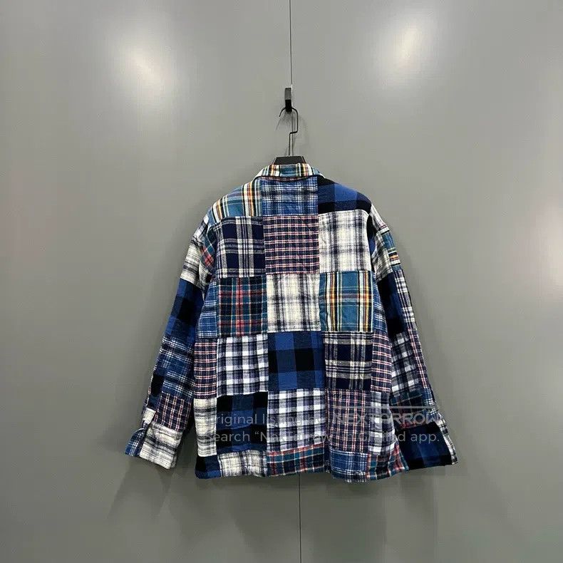 Greg Lauren Greg Lauren Plaid patchwork lamb fur overcoat Size US L / EU 52-54 / 3 - 2 Thumbnail