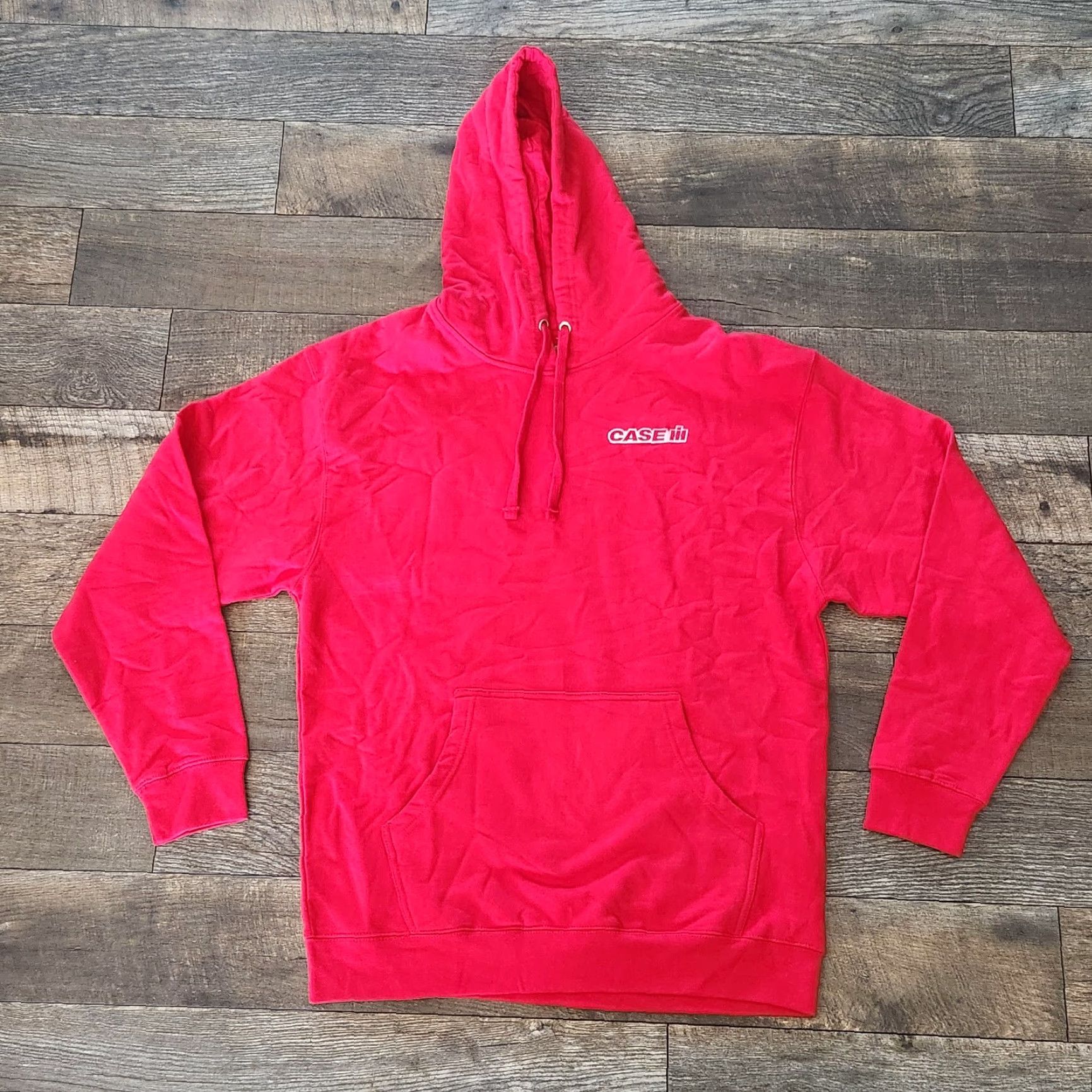 Vintage CaseIH men's Hoodie Pullover Jersey Red With Logo, IH Tractor Graphic, Cotton Blend, Long Sleeve, Hooded, Pockets, All Seasons, Regular Fit, M Size US M / EU 48-50 / 2 - 4 Thumbnail
