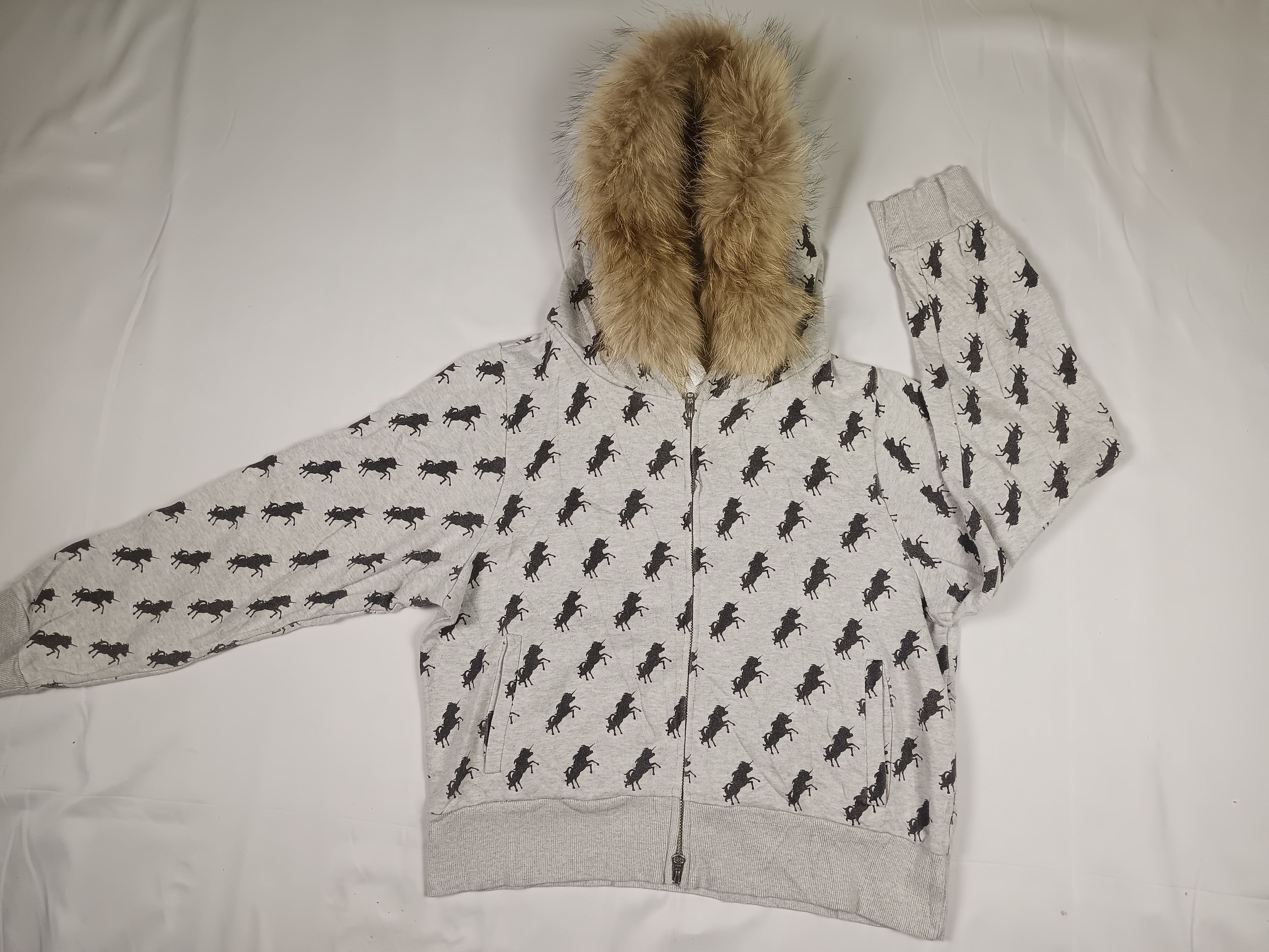 If Six Was Nine × Japanese Brand × Le Grande Bleu (L.G.B.) Rodeo Crowns Fur Zip Hoodie Long Sleeve Size XL / US 12-14 / IT 48-50 - 14 Thumbnail