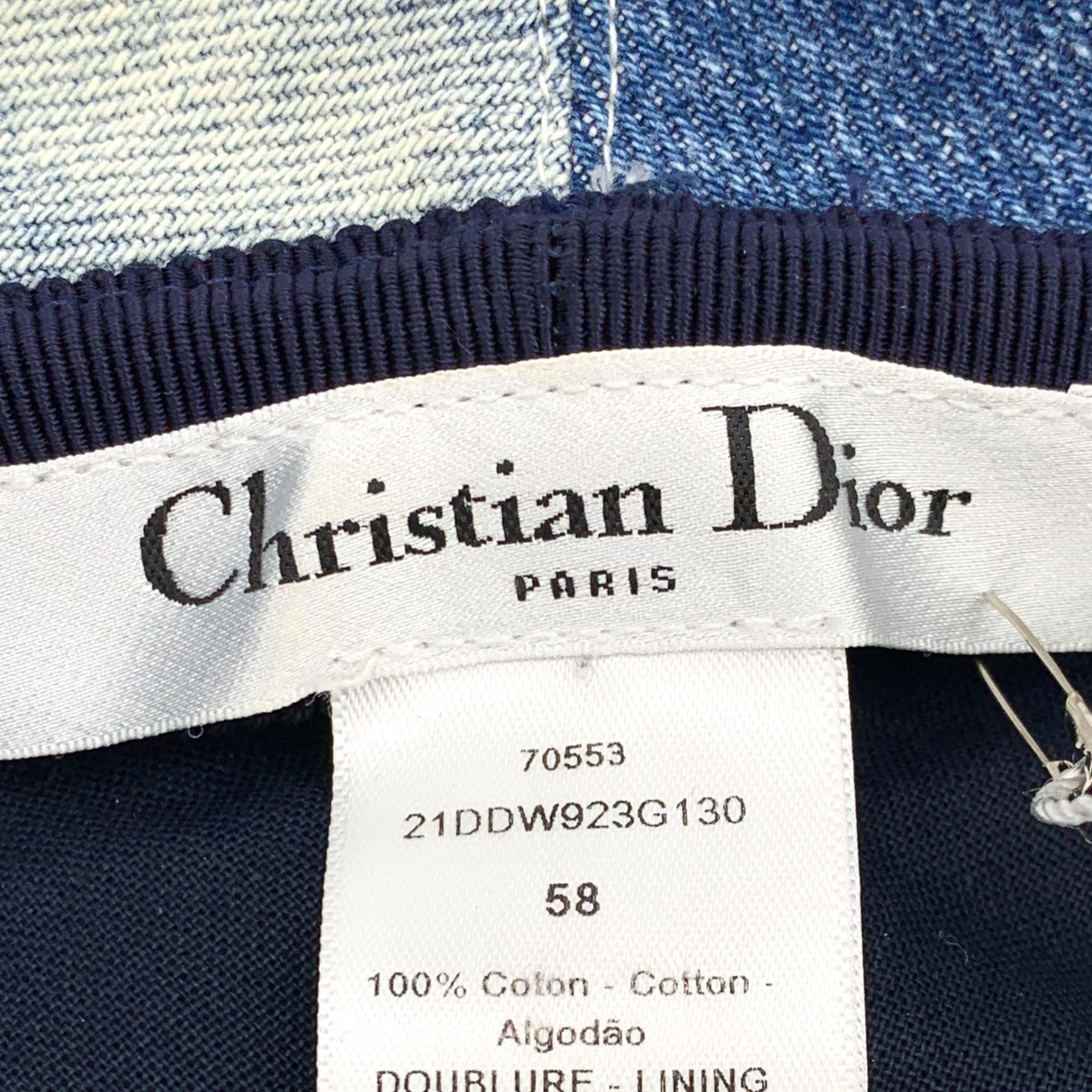 Dior Christian Dior Tie-Dyed Cotton Fishermans Hat W/Mesh Detail Size ONE SIZE - 2 Thumbnail