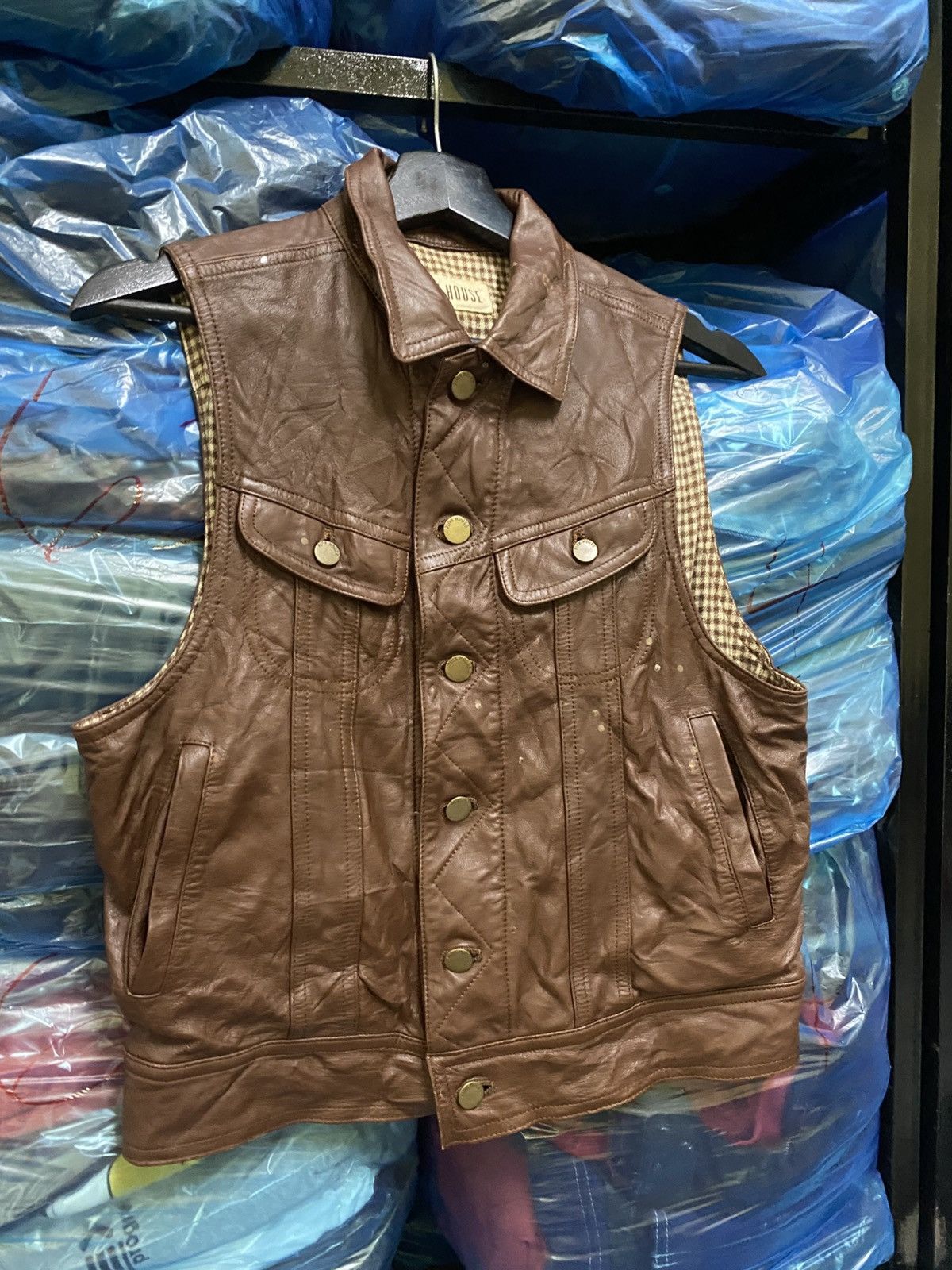 Pink House Pink House Vintage Brown Leather Vest - Japanese Retro Biker Size US S / EU 44-46 / 1 - 3 Thumbnail
