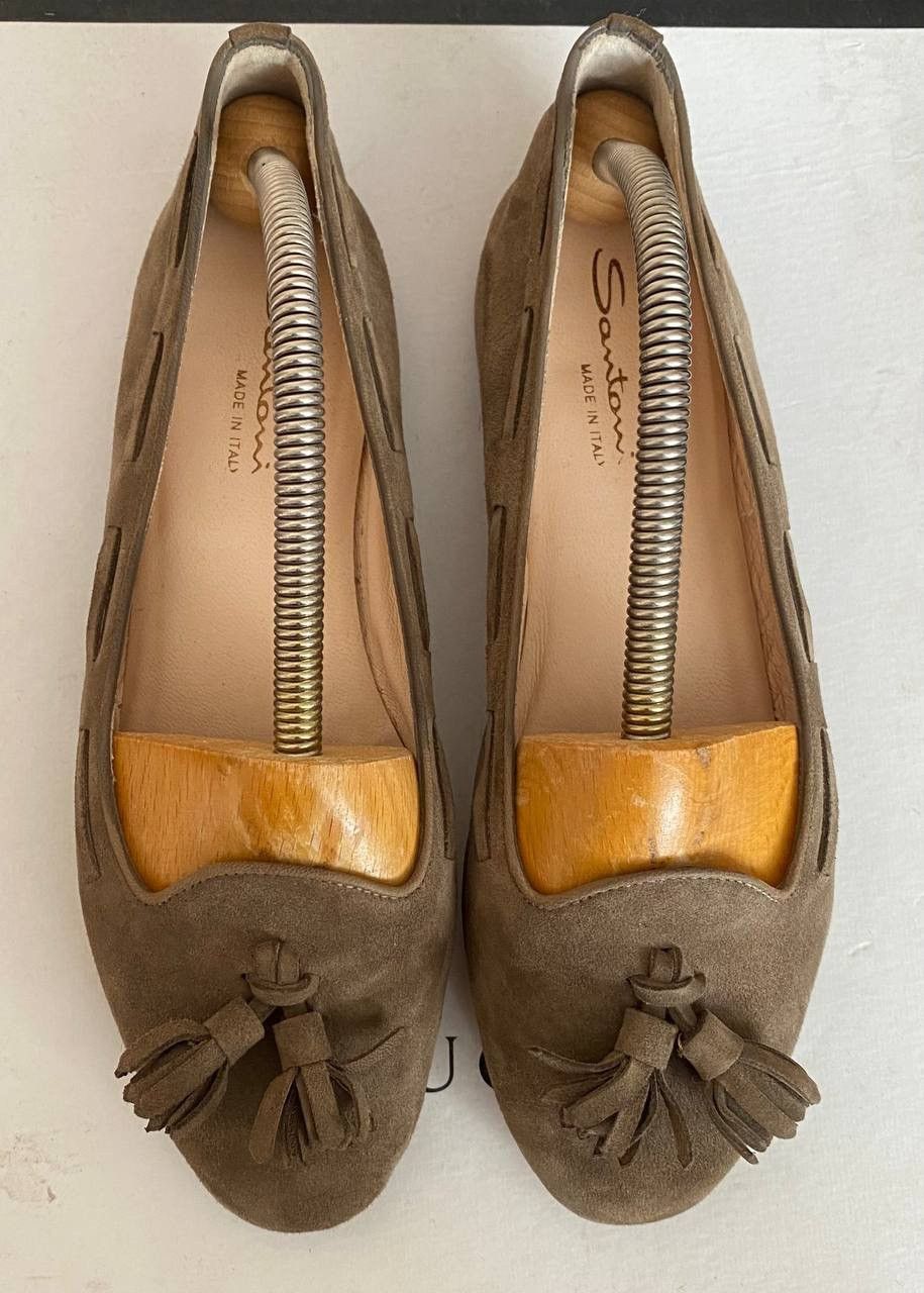 Santoni Santoni Goodyear Flats Ballet Women Shoes Brown Size US 5.5 / IT 35.5 - 2 Thumbnail