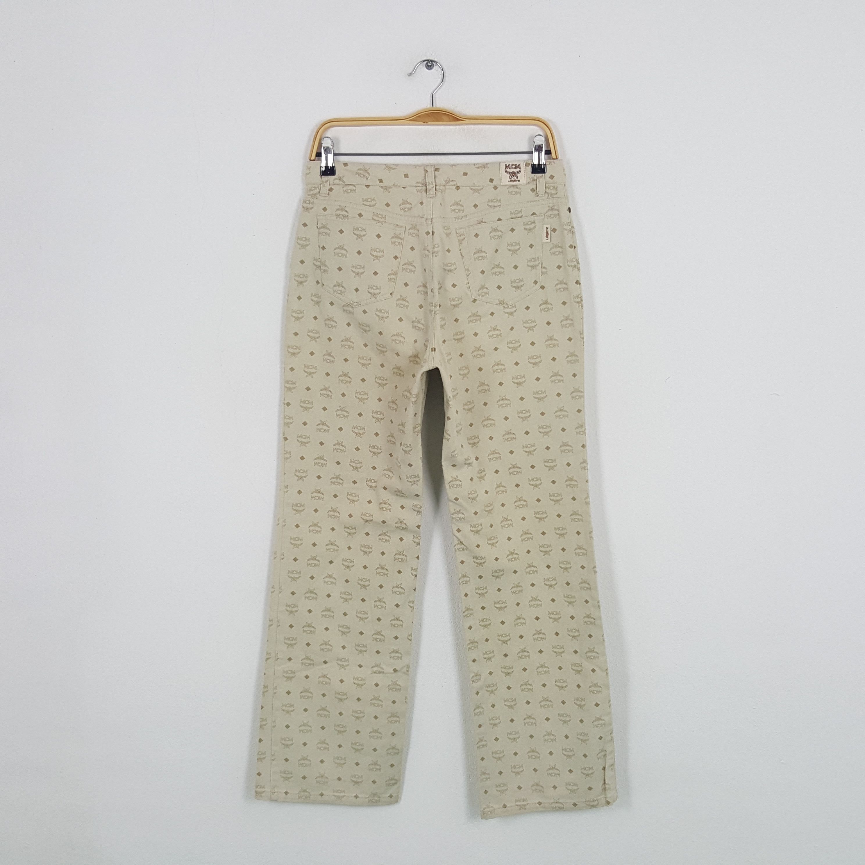 MCM × Vintage Vintage MCM Legere Designer Brand Monogram Pants Size US 29 - 4 Thumbnail