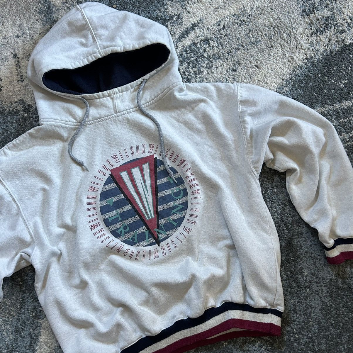 Wilson 90s WiLSON iN TRAiNiNG WiDE BOXY CROP FUNNEL NECK SWEATSHiRT Size M / US 6-8 / IT 42-44 - 1 Thumbnail