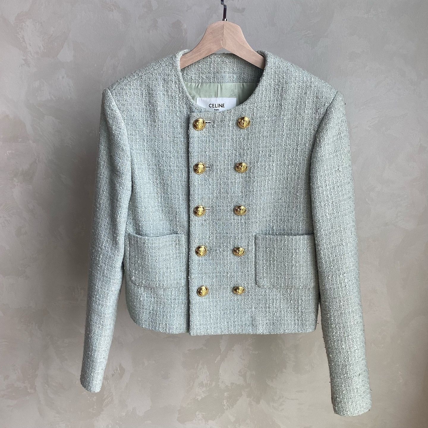 Celine Celine Tweed Double-Breasted Jacket Size 38 Size S / US 4 / IT 40 - 1 Thumbnail