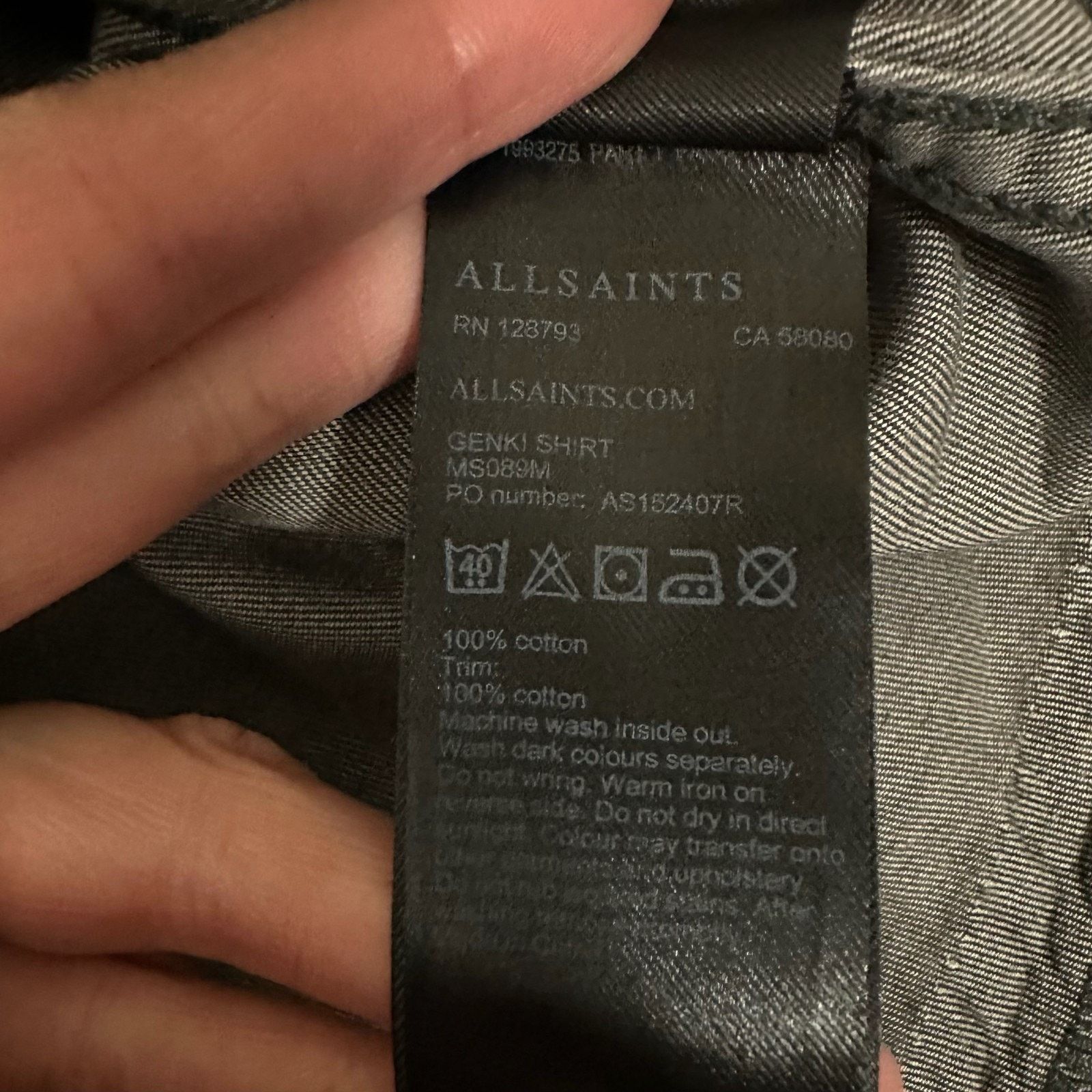 Allsaints ALLSAINTS Genki Shirt Denim Snap Corduroy Collar Western Size US XL / EU 56 / 4 - 8 Thumbnail