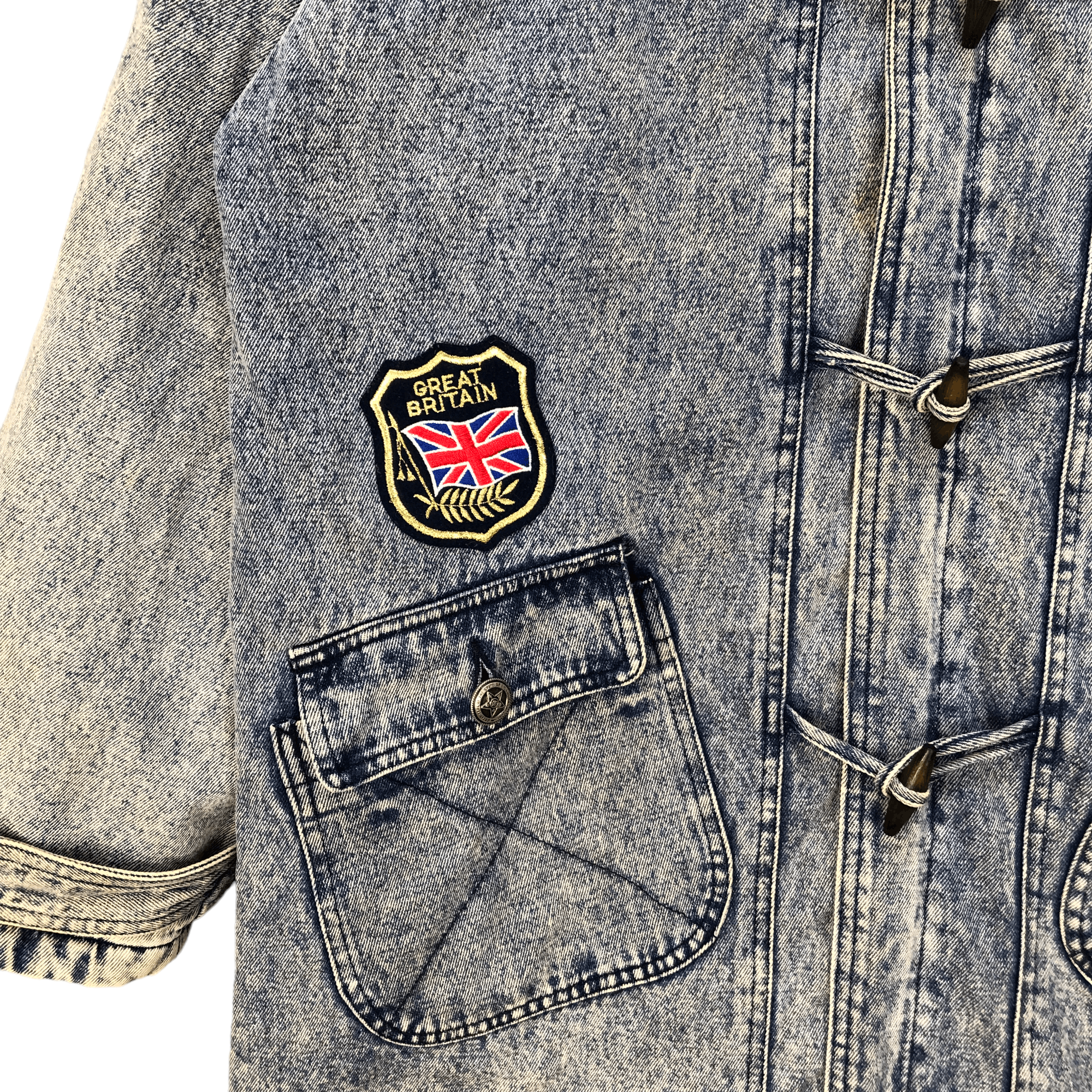 Japanese Brand RARE🔥 CRICKET Washed Denim Duffle Coat #4884-37 Size US XL / EU 56 / 4 - 6 Thumbnail