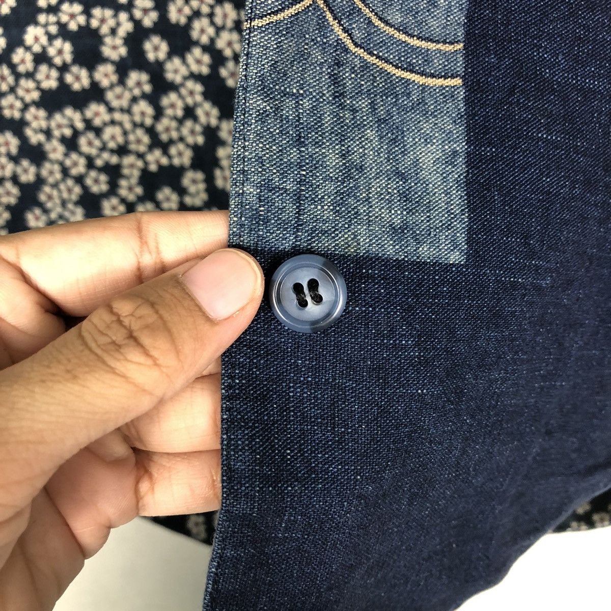 45rpm 🔥VINTAGE INDIGO BLUE BLUE JAPAN VEST BIG LOGO TRADITIONAL Size US S / EU 44-46 / 1 - 15 Thumbnail