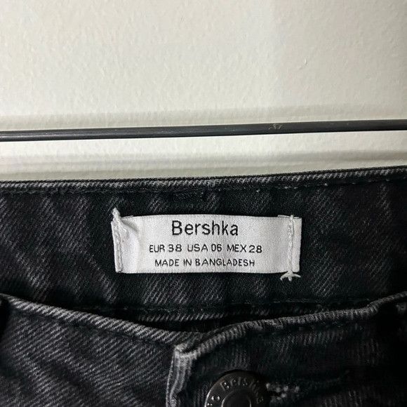 Bershka Bershka Black Capri Straight Leg Jeans Size 28" / US 6 / IT 42 - 3 Thumbnail