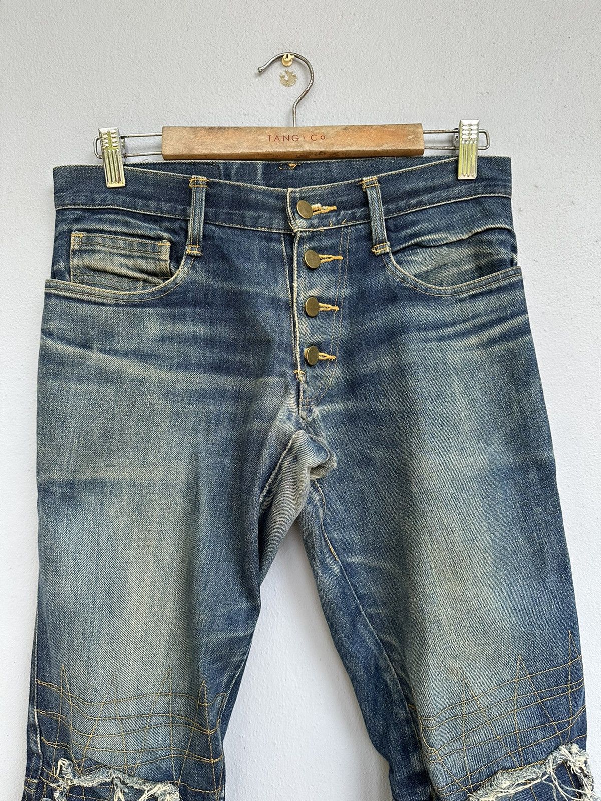 Christopher Nemeth Vintage Nemeth Distressed Biker Jeans Size US 31 - 4 Thumbnail