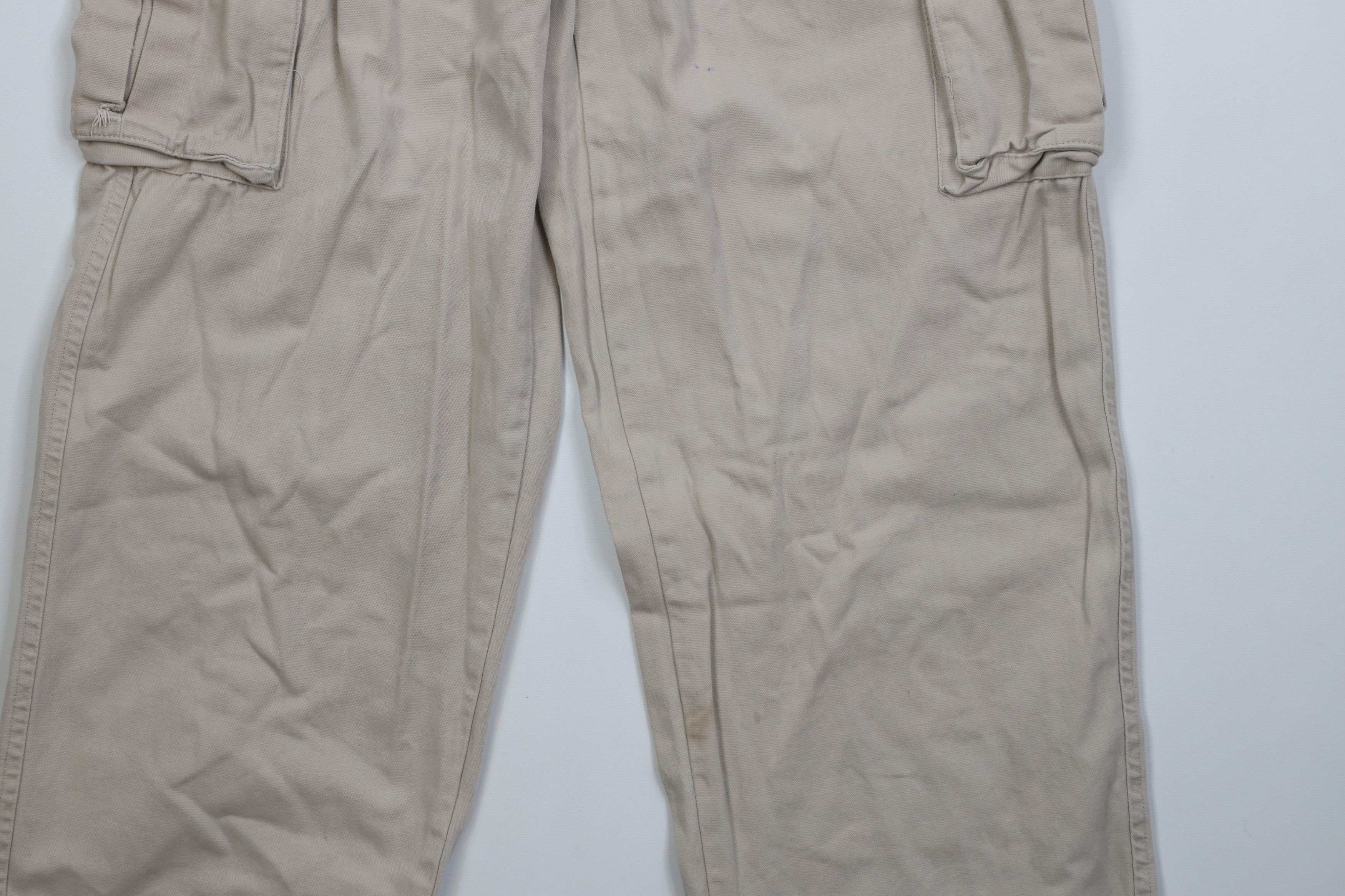 Gap Vintage Y2K 2001 Gap Canvas Wide Leg Cargo Pants Stone Size US 30 / EU 46 - 4 Thumbnail