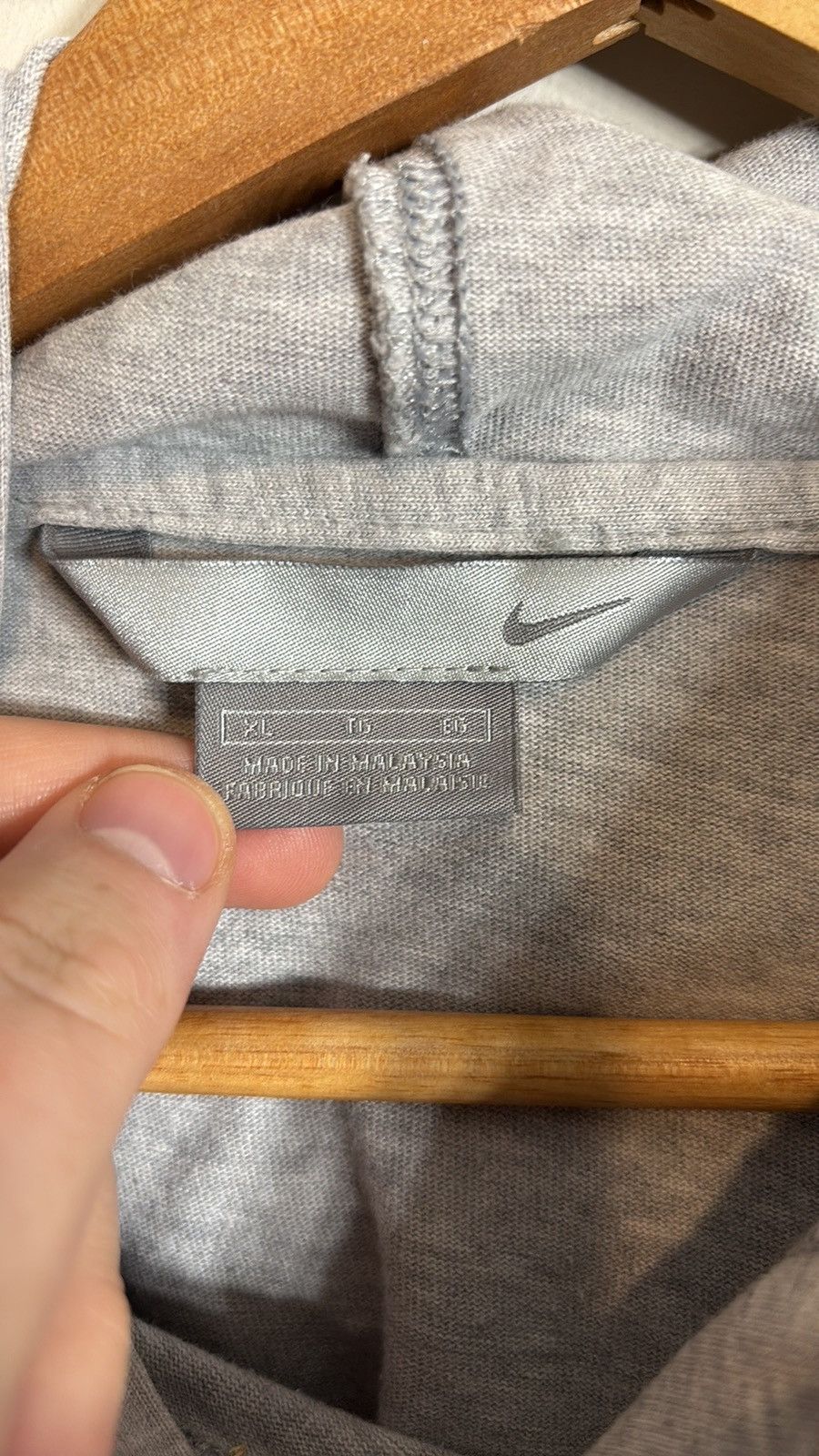 Nike × Vintage Vintage Nike Lacrosse Center Swoosh Hoodie Size US XL / EU 56 / 4 - 3 Thumbnail