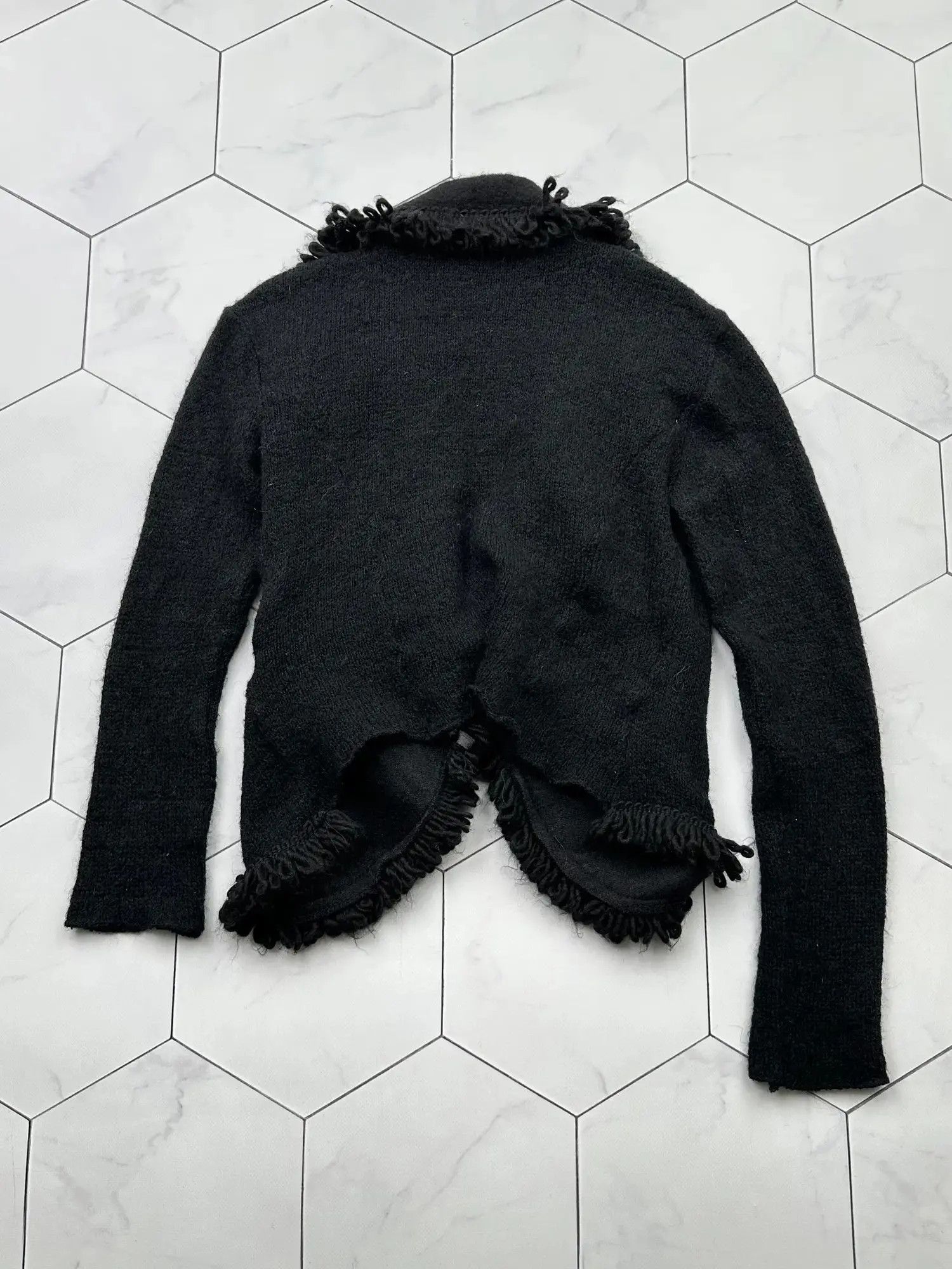 Japanese Brand Vintage Wool Asymmetry Blouse (B445)E2D15 Size XS / US 0-2 / IT 36-38 - 4 Thumbnail