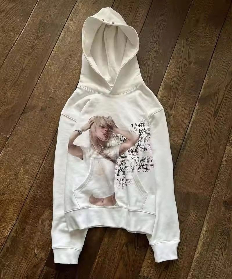 Japanese Brand Y2K Grunge Graphic Hoodie White Abstract Cyber Pullover Size US M / EU 48-50 / 2 - 3 Thumbnail