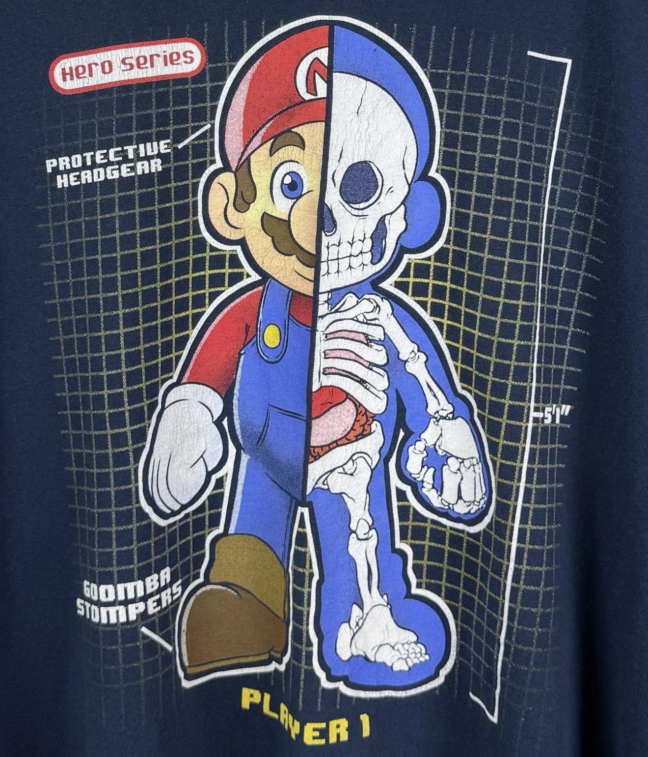 Gildan Super Mario Player One Hero Series T-Shirt Blue Nintendo Top Size US XL / EU 56 / 4 - 3 Thumbnail