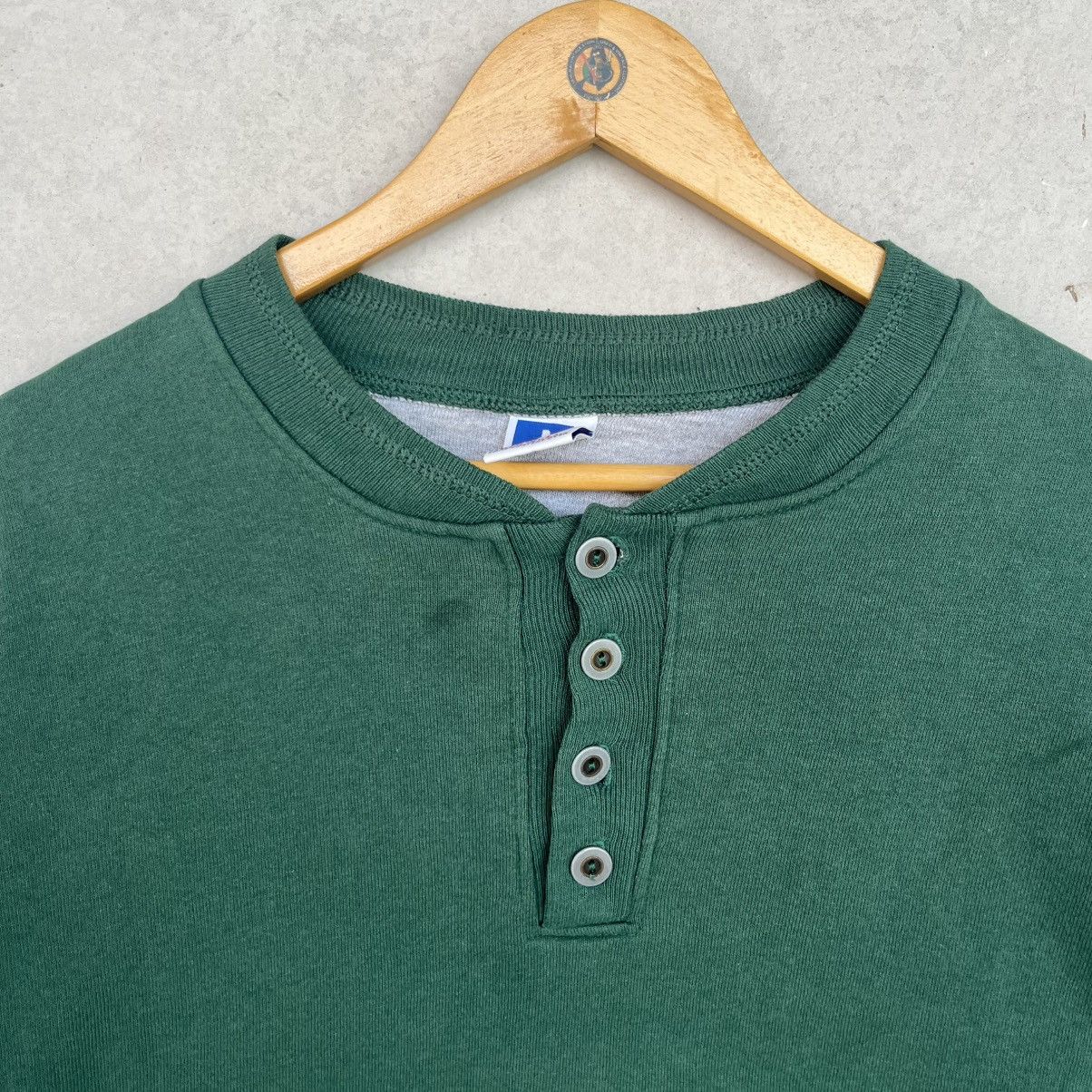 Other Vintage Russell Athletic Long Sleeve Henley Shirt Size XL Size US XL / EU 56 / 4 - 4 Thumbnail