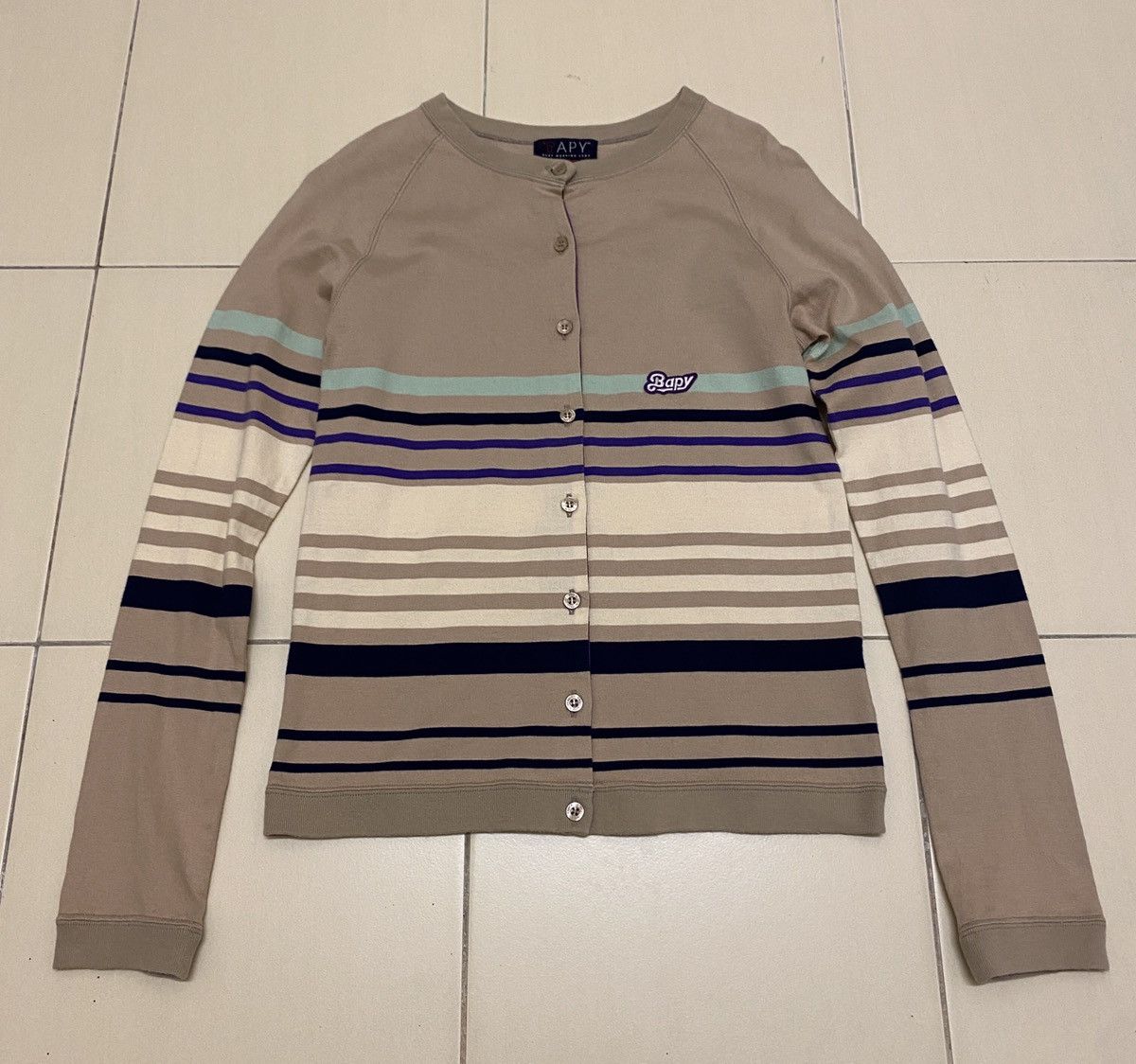 Bape Bapy By Bape Stripe Long Sleeve shirt Size S / US 4 / IT 40 - 1 Thumbnail