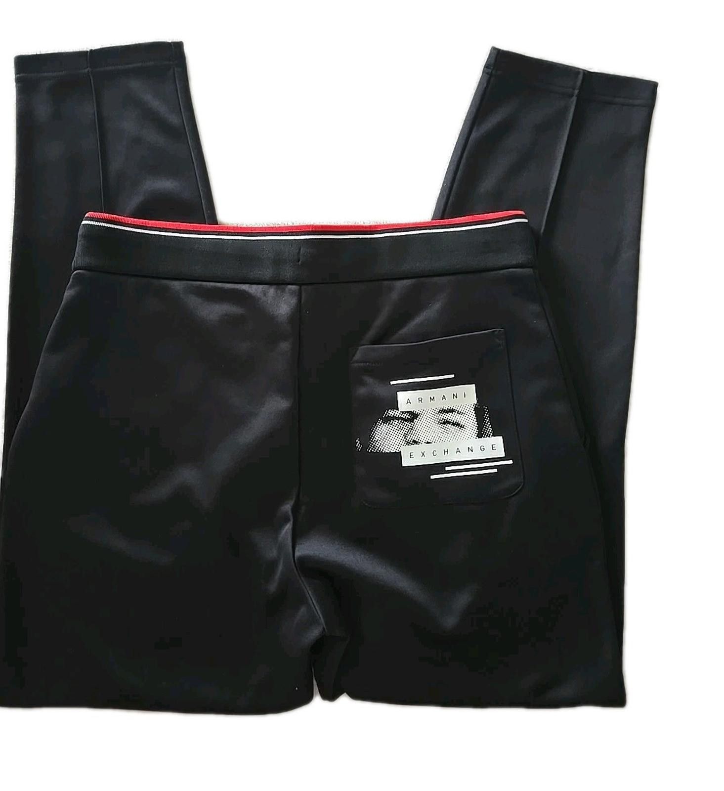 Armani Exchange Armani Exchange Mens S Jogger Pants 30x28 Black Athletic New Size US 30 / EU 46 - 2 Thumbnail
