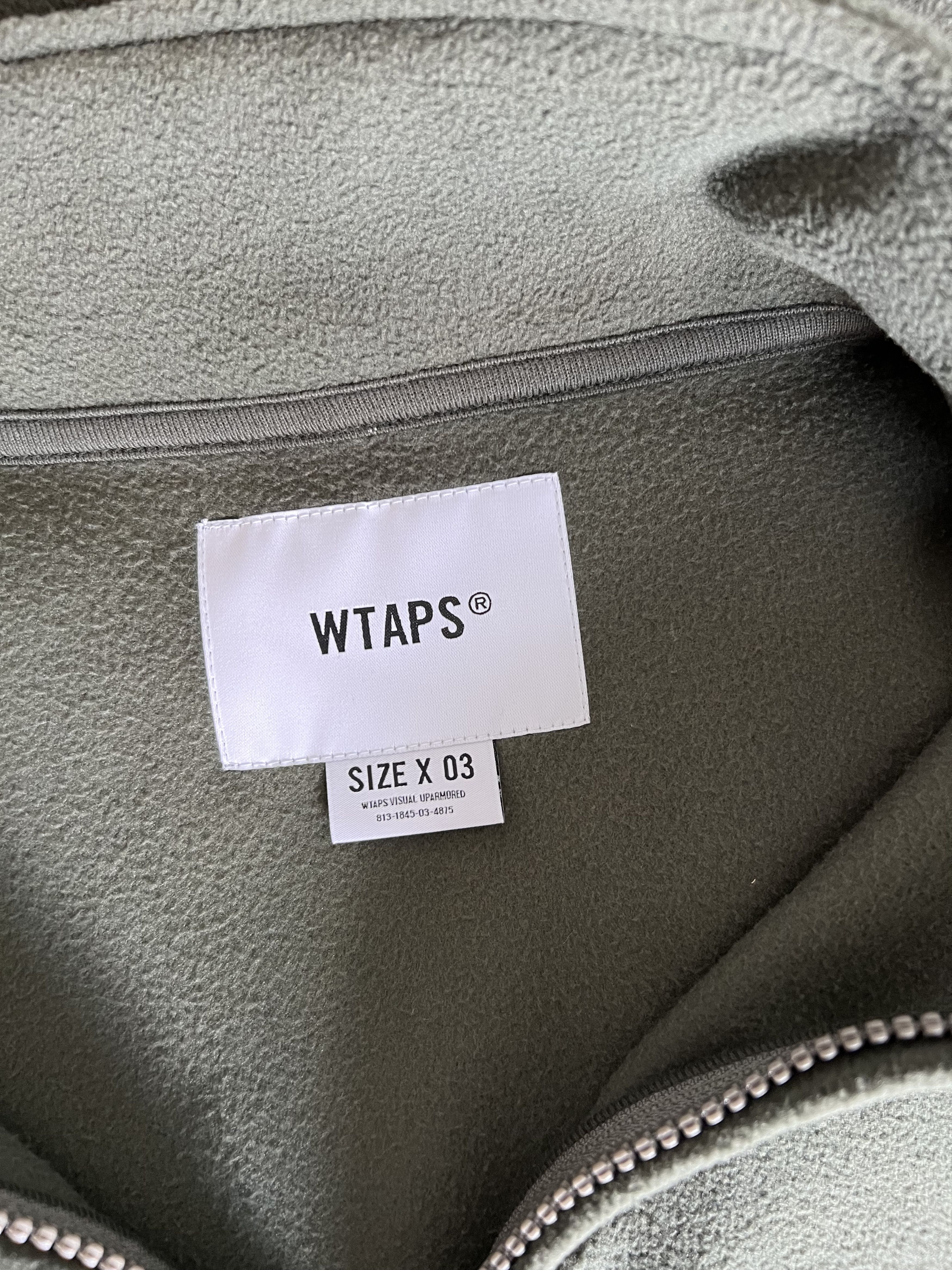 Wtaps WTAPS Depst Quarter Zip Fleece Jacket in Olive Green Size US L / EU 52-54 / 3 - 7 Thumbnail