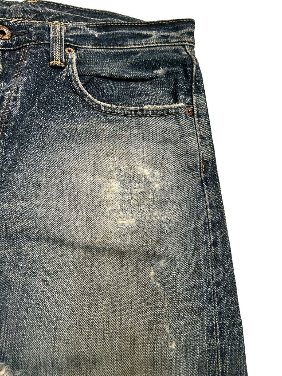Japanese Brand × Kapital × Vintage Thrashed Vtg Edwin Selvedge disteressed denim Size US 34 / EU 50 - 17 Thumbnail